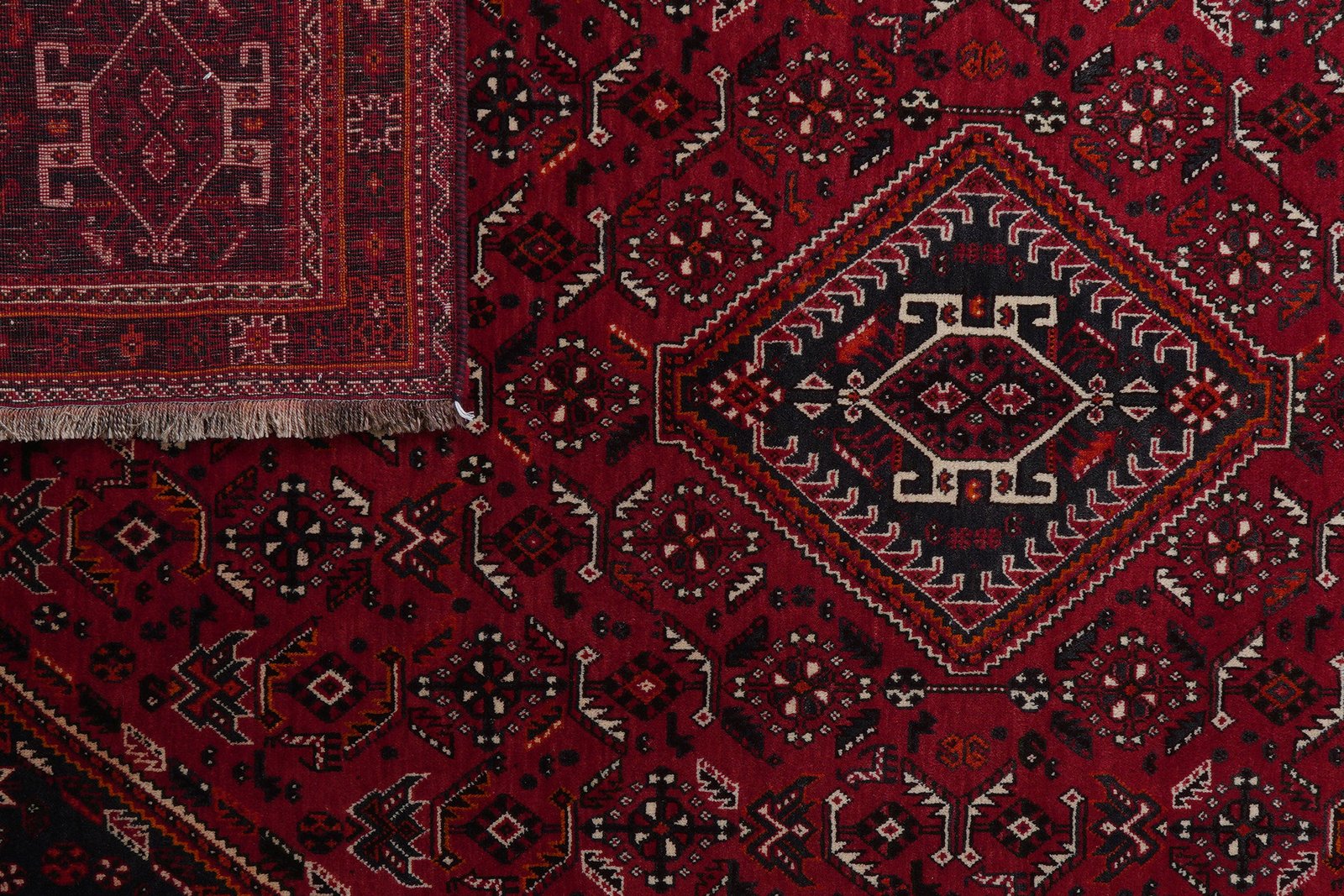 Gashgai — Hand-knotted, 173x272 cm, Red, 100% Virgin Wool | View 7