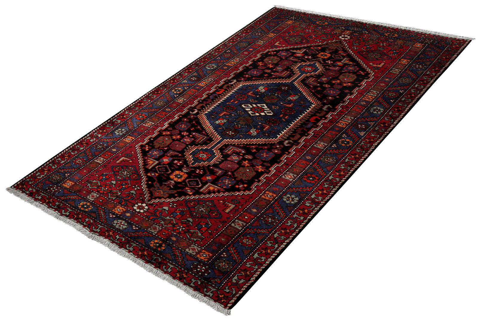 Khamseh — Hand-knotted, 138x226 cm, Blue, 100% Virgin Wool | View 5
