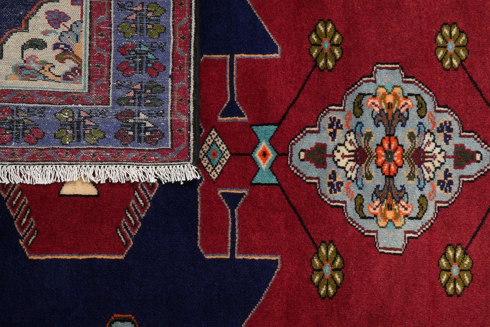 Tarom — Hand-knotted, 123x191 cm, Blue, 100% Virgin Wool | View 7