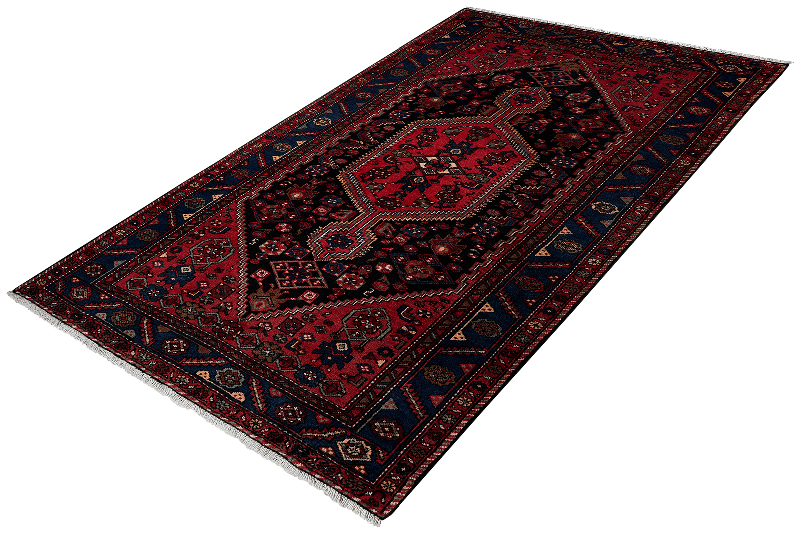Khamseh — Hand-knotted, 141x228 cm, Black, 100% Virgin Wool | View 5