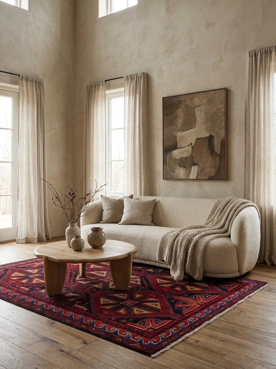 Lori — Handgefertigt, 201x160 cm, Bunt, 100% Virgin Wool | Detail view