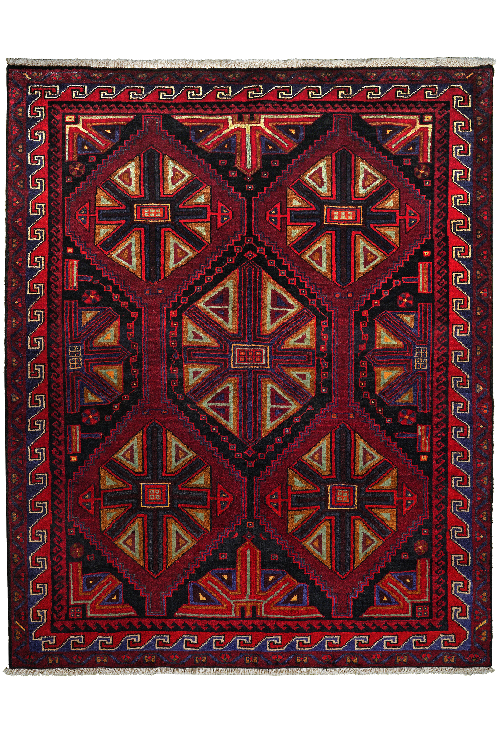 Lori — Handgefertigt, 201x160 cm, Bunt, 100% Virgin Wool | Main view