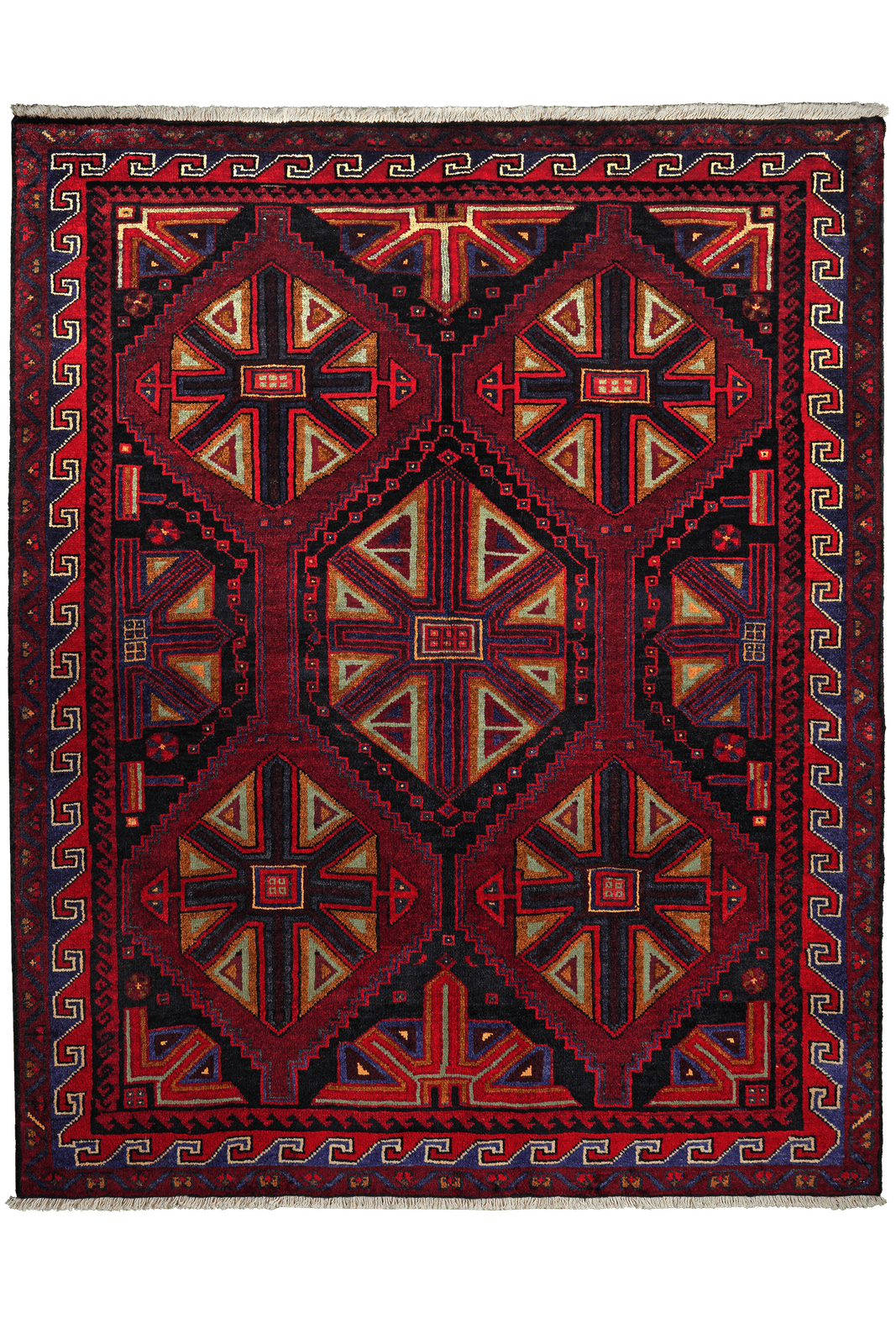 Lori — Hand-knotted, 160x201 cm, Blue, 100% Virgin Wool | Main view