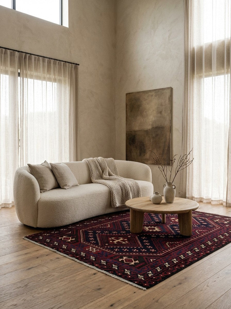 Lori — Handgefertigt, 191x144 cm, Bunt, 100% Virgin Wool | Detail view