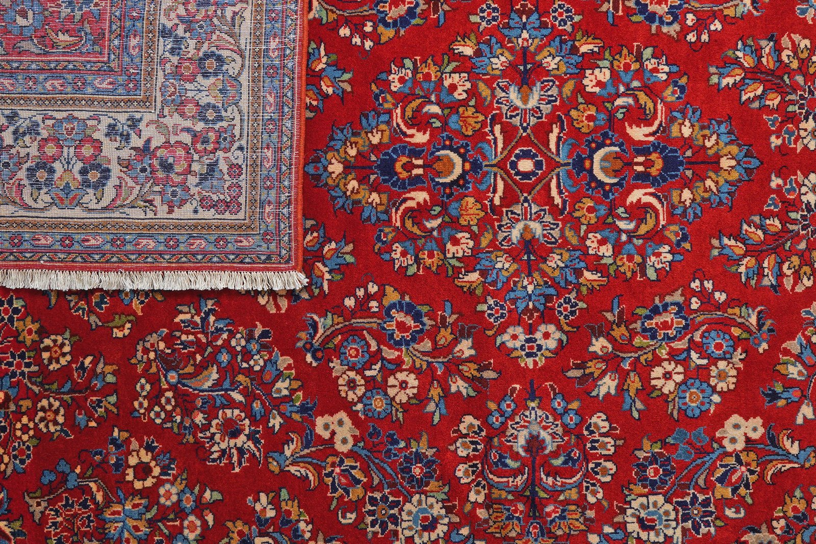 Sarough — Hand-knotted, 204x294 cm, Red, 100% Virgin Wool | View 7