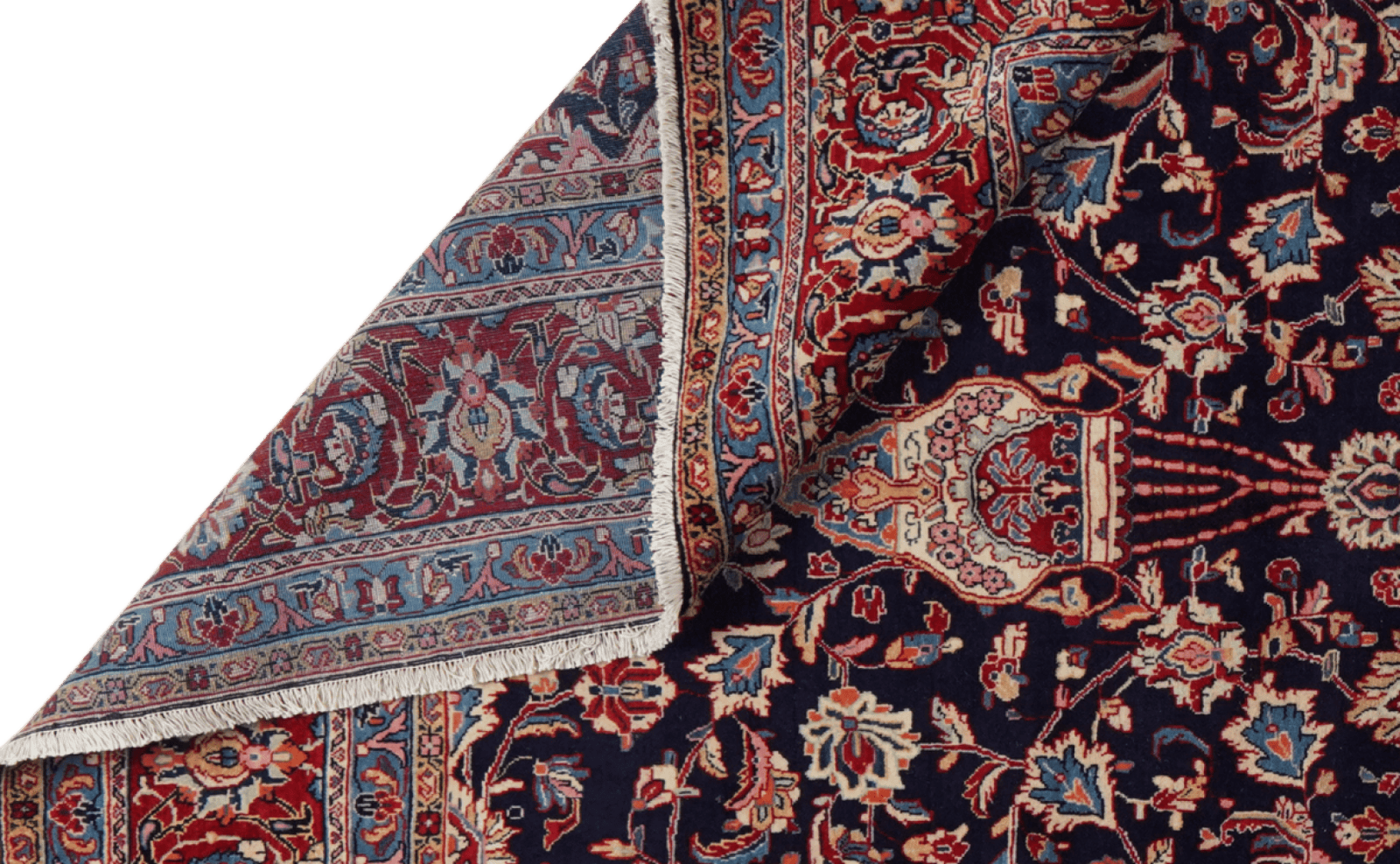 Sarough — Hand-knotted, 272x385 cm, Blue, 100% Virgin Wool | View 5