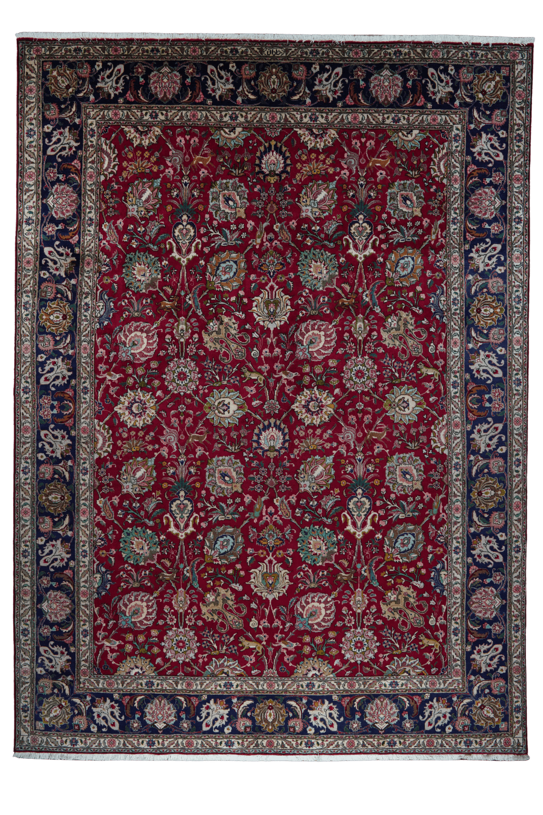 Tabriz — Hand-knotted, 292x404 cm, Red, 100% Virgin Wool | Main view