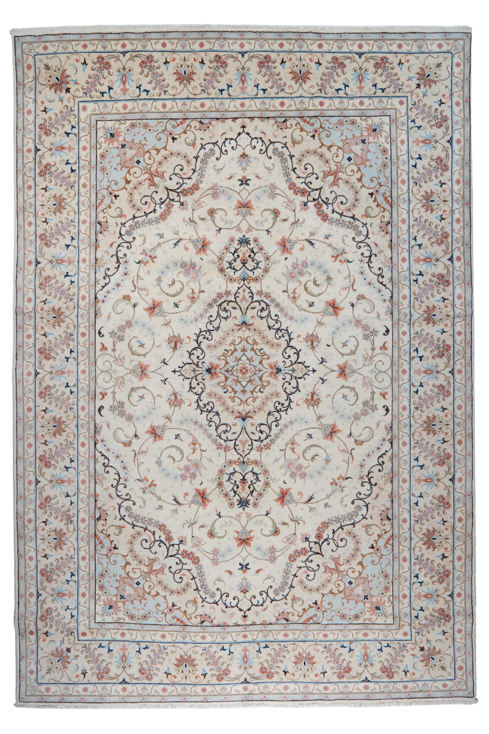 Yazd — Handgefertigt, 359x248 cm, Beige, 100% Virgin Wool | Main view
