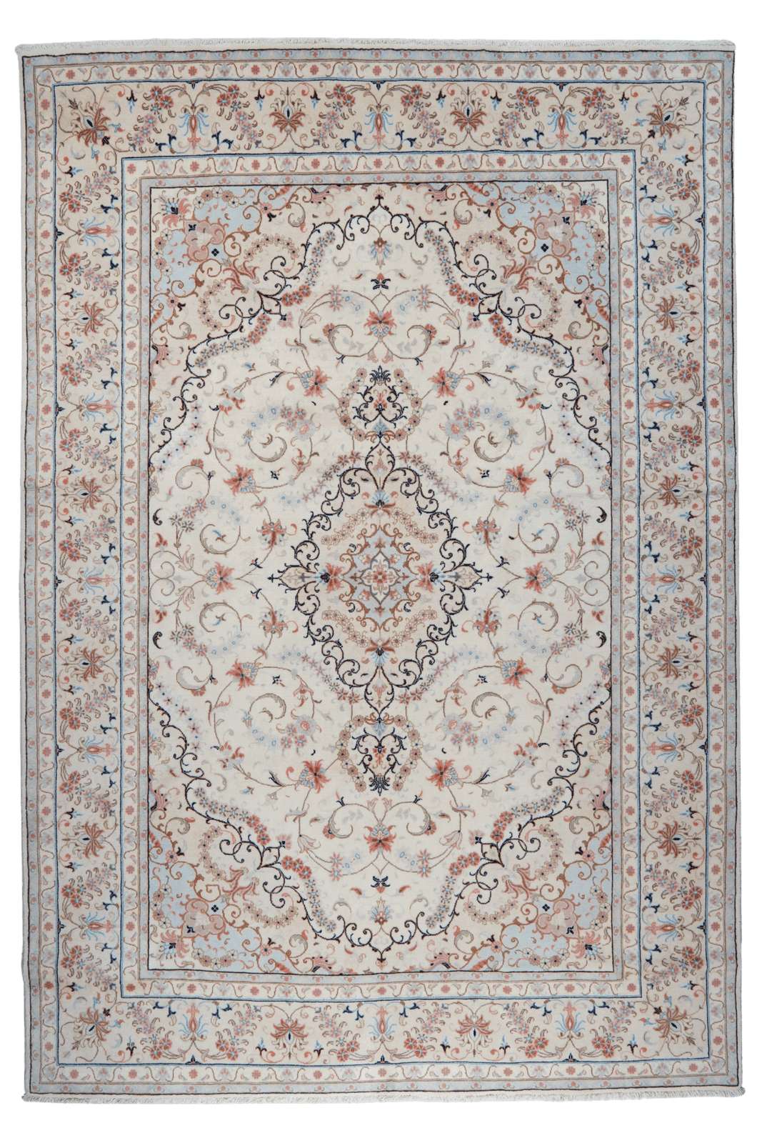 Yazd — Hand-knotted, 248x359 cm, Beige, 100% Virgin Wool | Main view