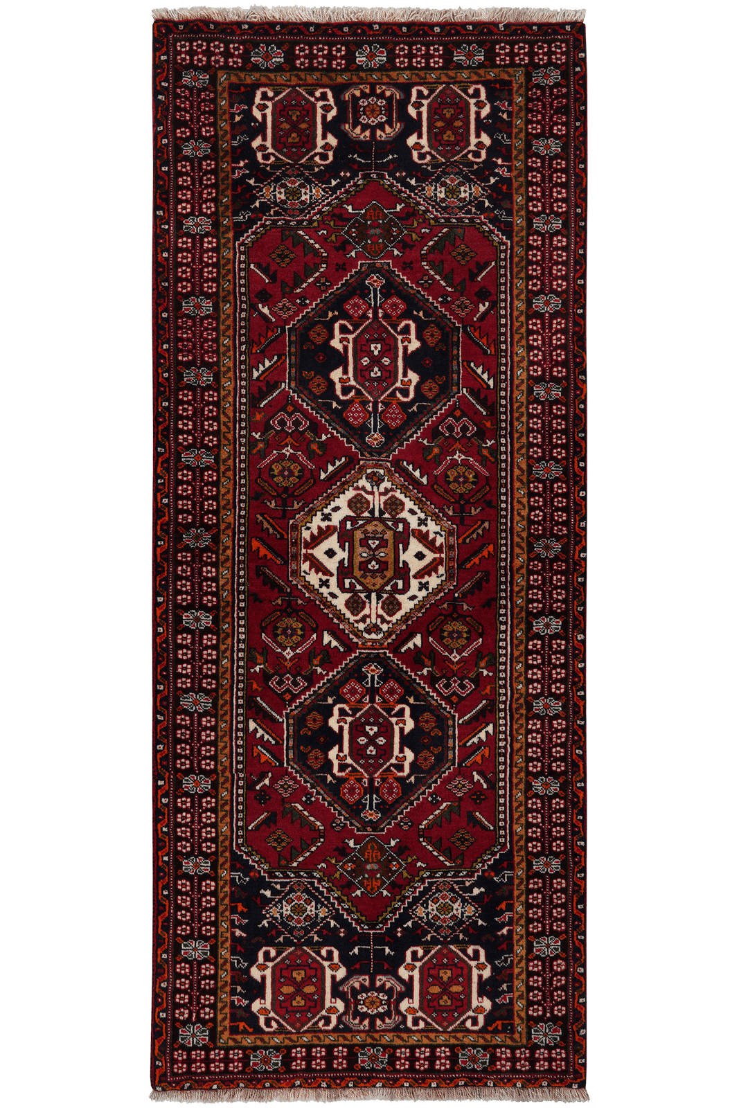 Gashgai — Hand-knotted, 78x196 cm, Red, 100% Virgin Wool | Main view