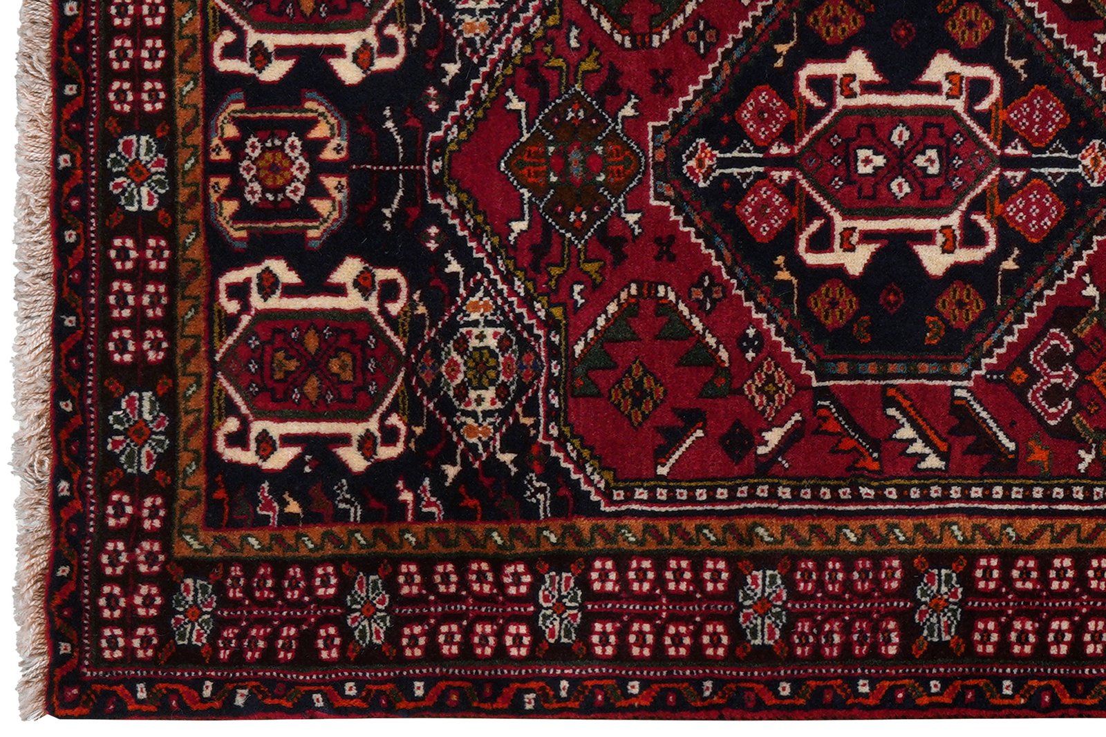 Gashgai — Hand-knotted, 78x196 cm, Red, 100% Virgin Wool | View 3