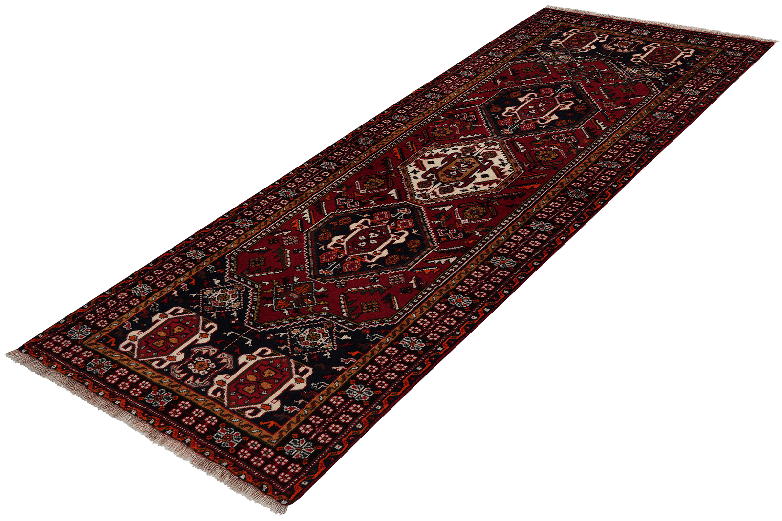 Gashgai — Hand-knotted, 78x196 cm, Red, 100% Virgin Wool | View 5