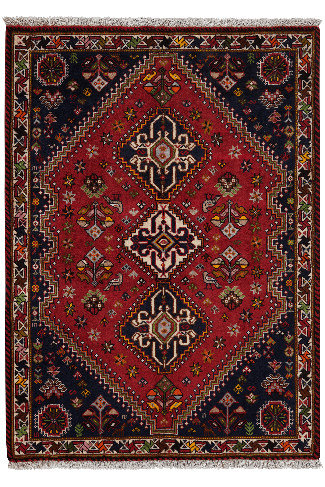 Gashgai — Hand-knotted, 109x150 cm, Red, 100% Virgin Wool | Main view