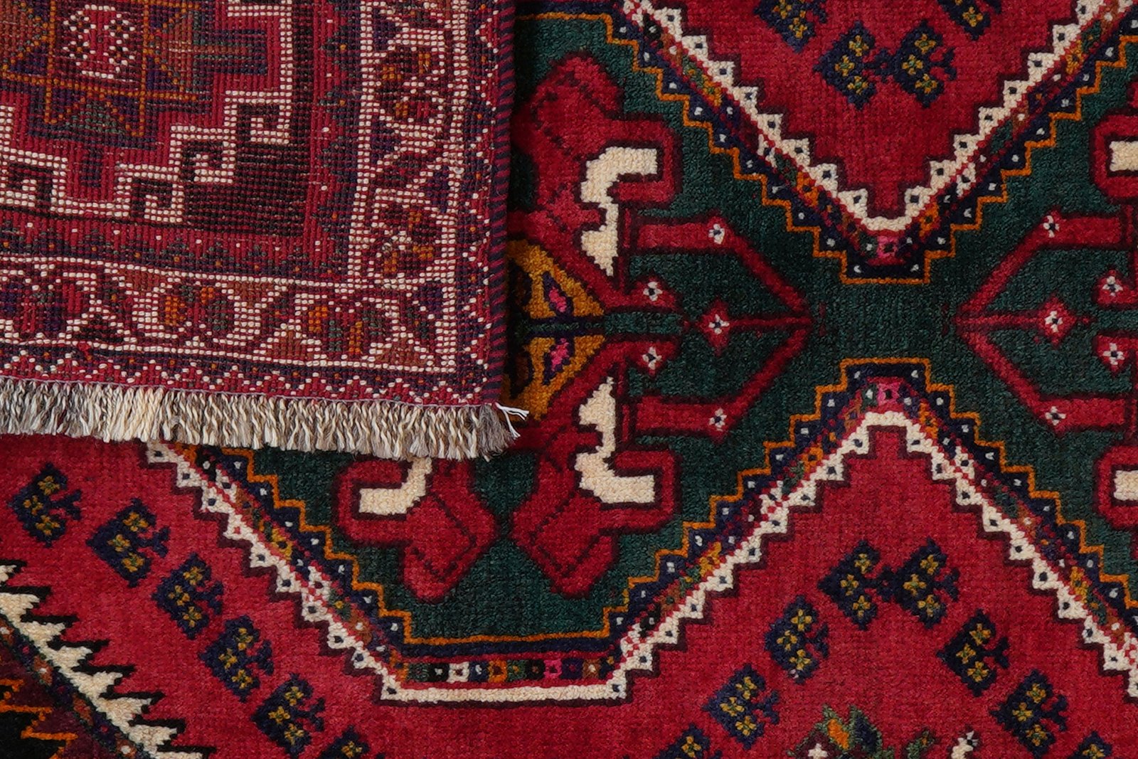 Gashgai — Hand-knotted, 104x149 cm, Red, 100% Virgin Wool | View 7