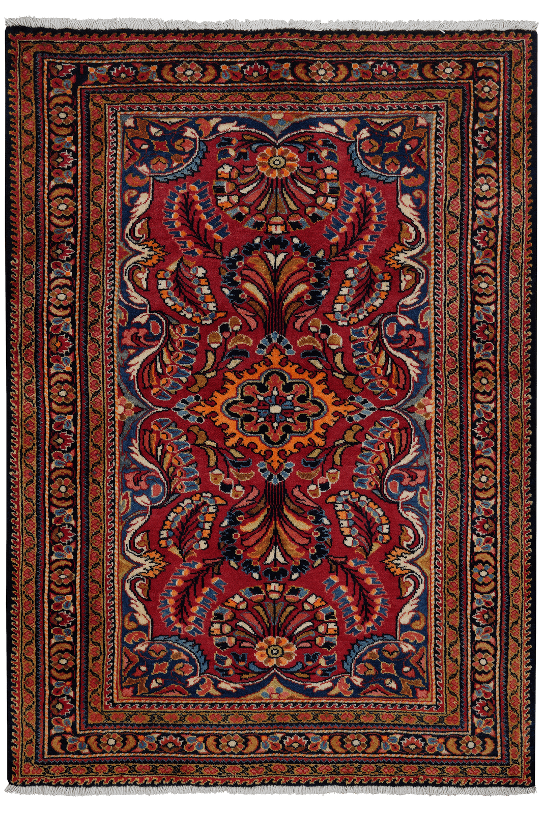 Lilian — Hand-knotted, 109x158 cm, Red, 100% Virgin Wool | Main view