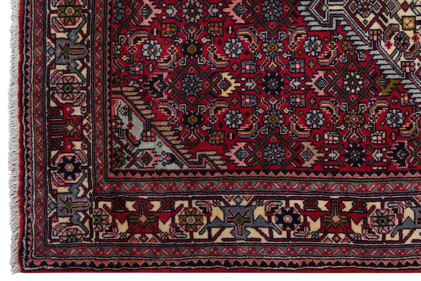 Assadabad — Hand-knotted, 126x193 cm, Red, 100% Virgin Wool | View 3
