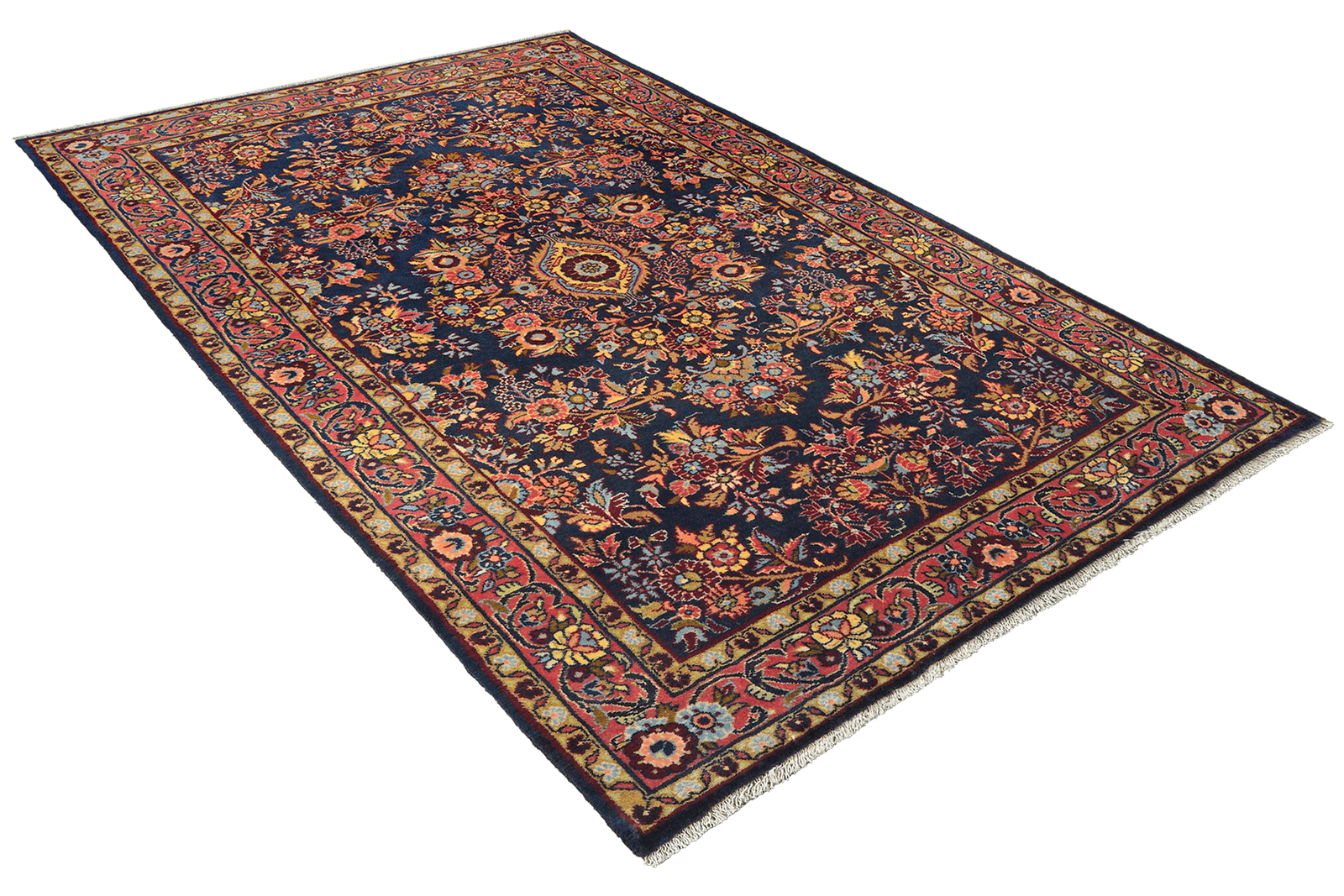 Mehreban — Hand-knotted, 132x200 cm, Blue, 100% Virgin Wool | View 4