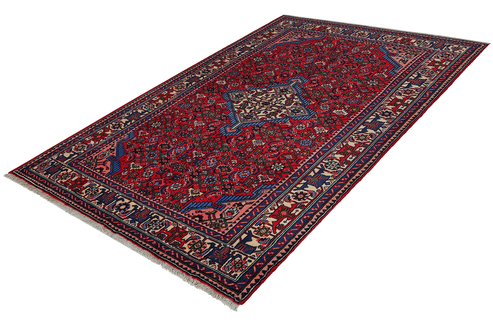 Assadabad — Hand-knotted, 133x207 cm, Red, 100% Virgin Wool | View 5