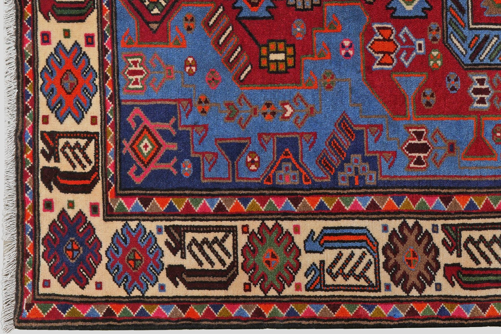 Tarom — Hand-knotted, 130x198 cm, Blue, 100% Virgin Wool | View 3
