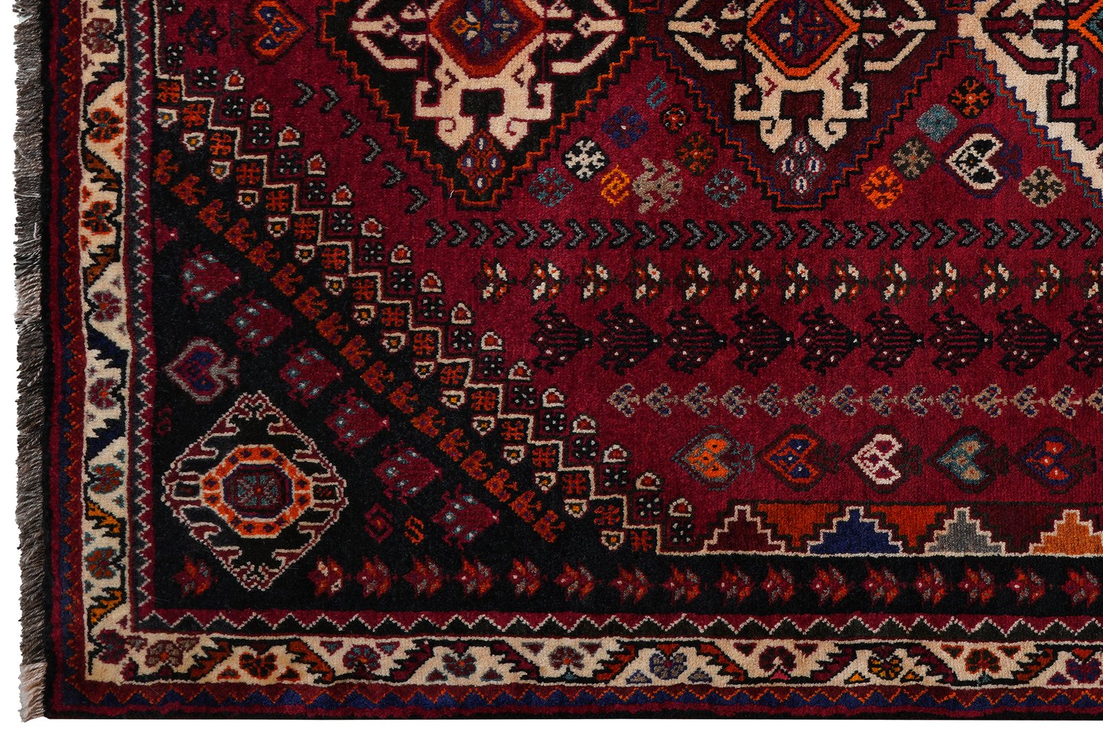 Gashgai — Hand-knotted, 174x270 cm, Red, 100% Virgin Wool | View 3