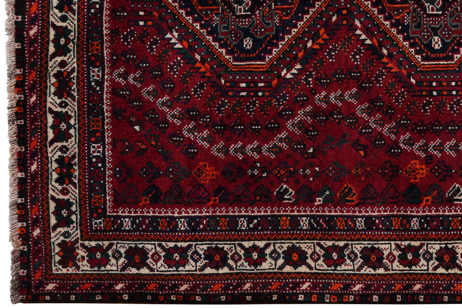 Gashgai — Hand-knotted, 164x203 cm, Red, 100% Virgin Wool | View 3