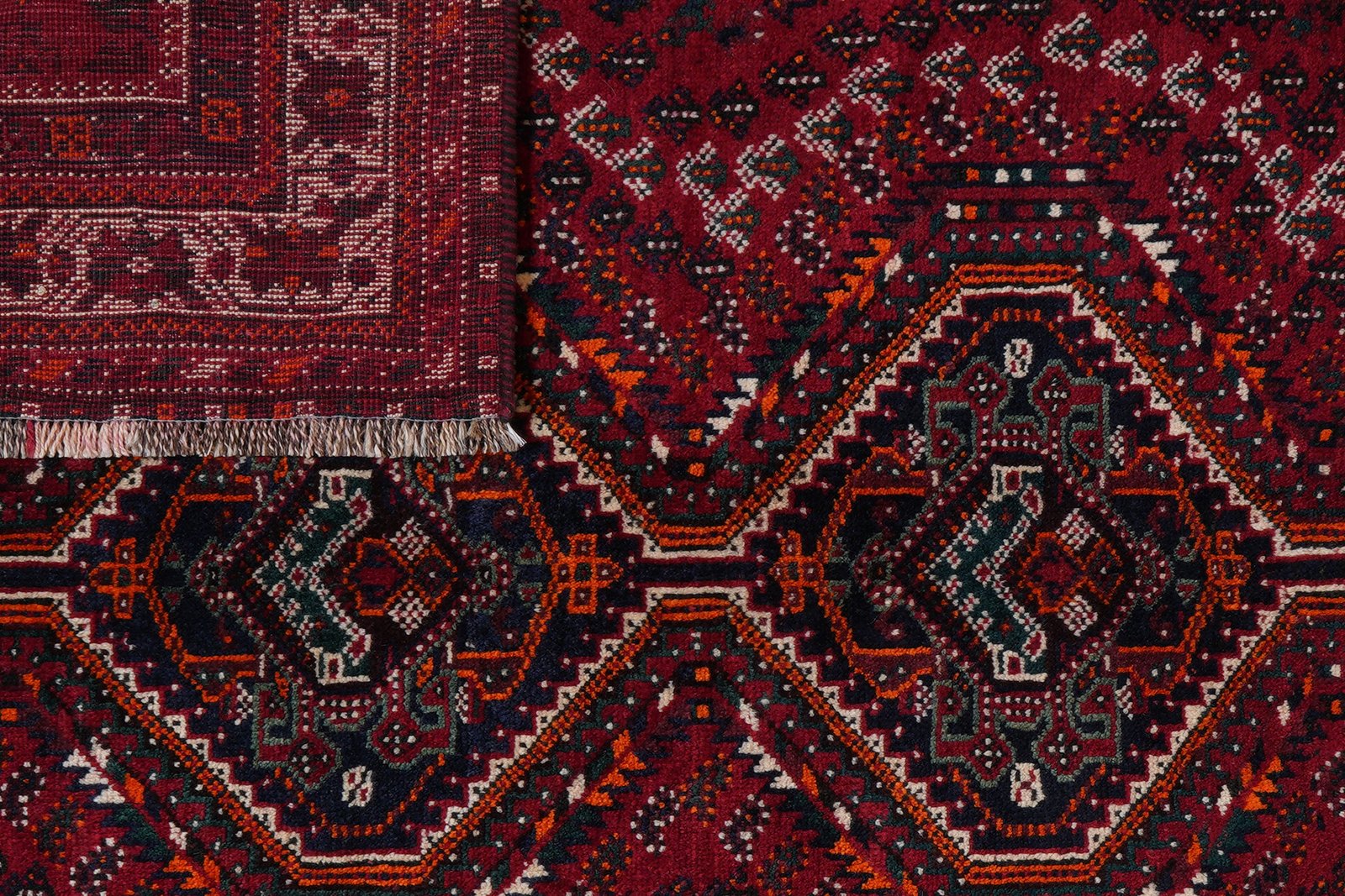 Gashgai — Hand-knotted, 164x203 cm, Red, 100% Virgin Wool | View 7