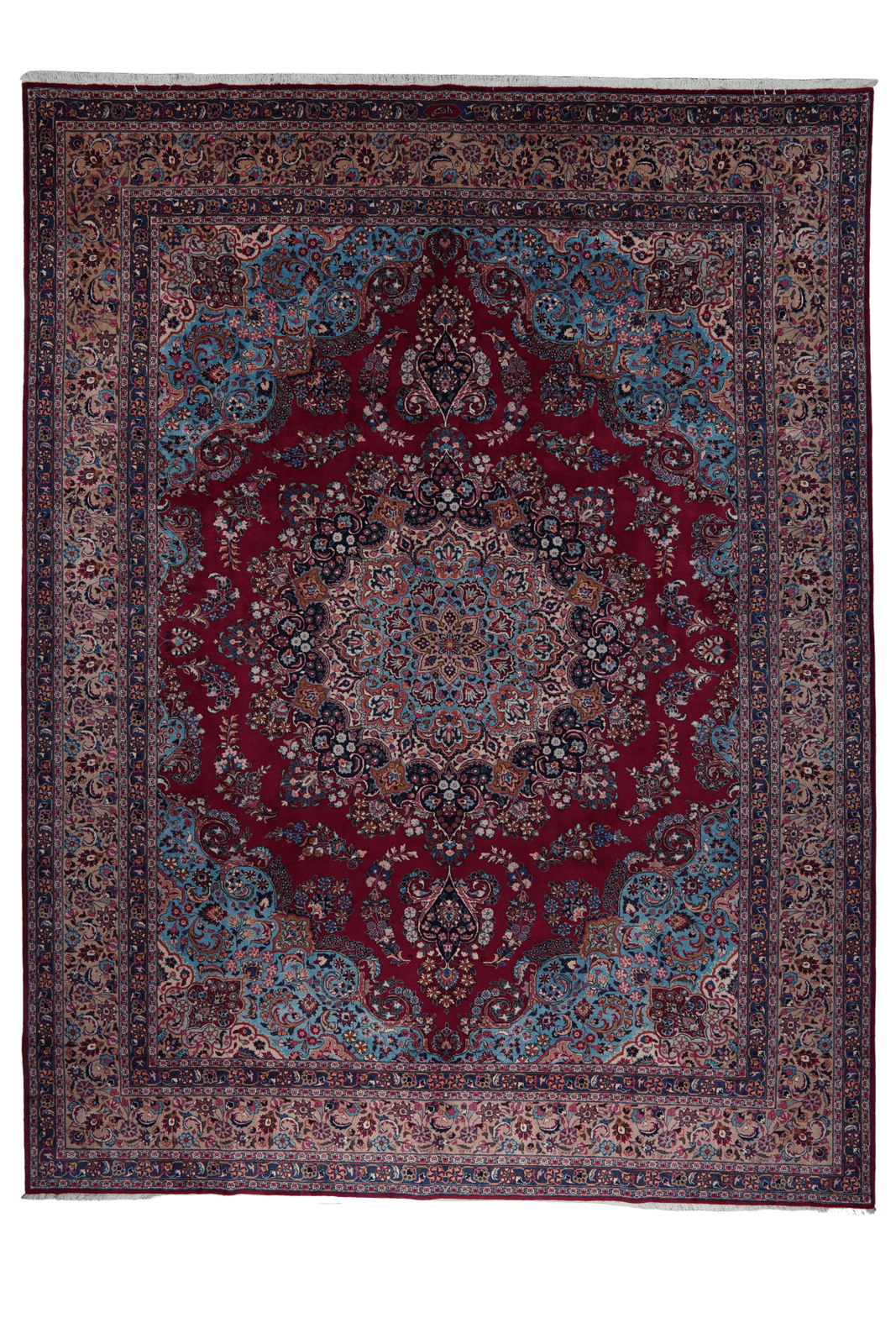 Sabzevar — Hand-knotted, 302x395 cm, Red, 100% Virgin Wool | Main view