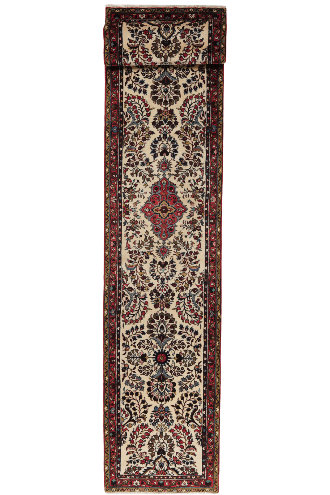 Mehreban — Hand-knotted, 85x414 cm, Brown, 100% Virgin Wool | Main view