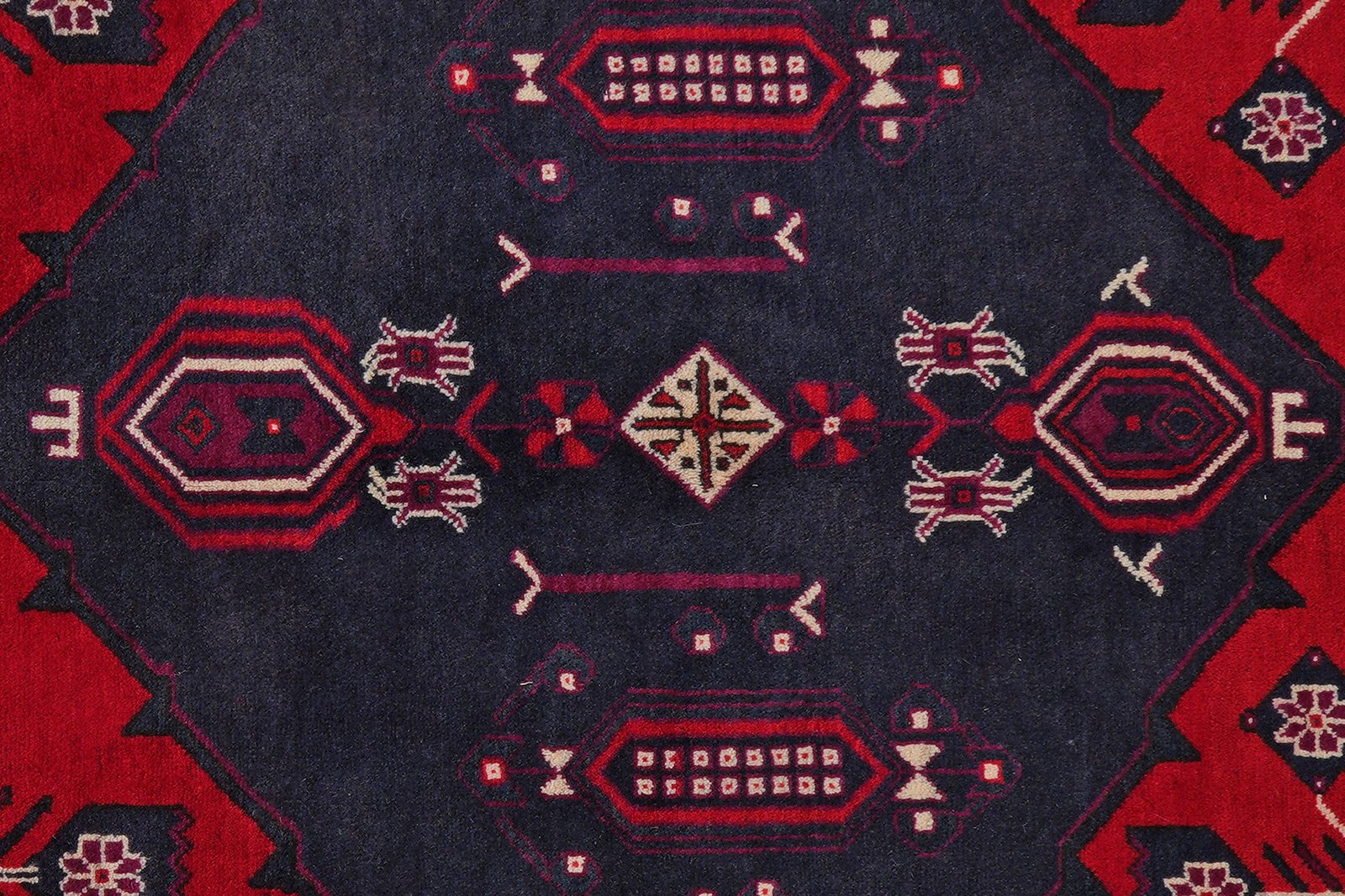 Afshar — Hand-knotted, 156x212 cm, Red, 100% Virgin Wool | View 6