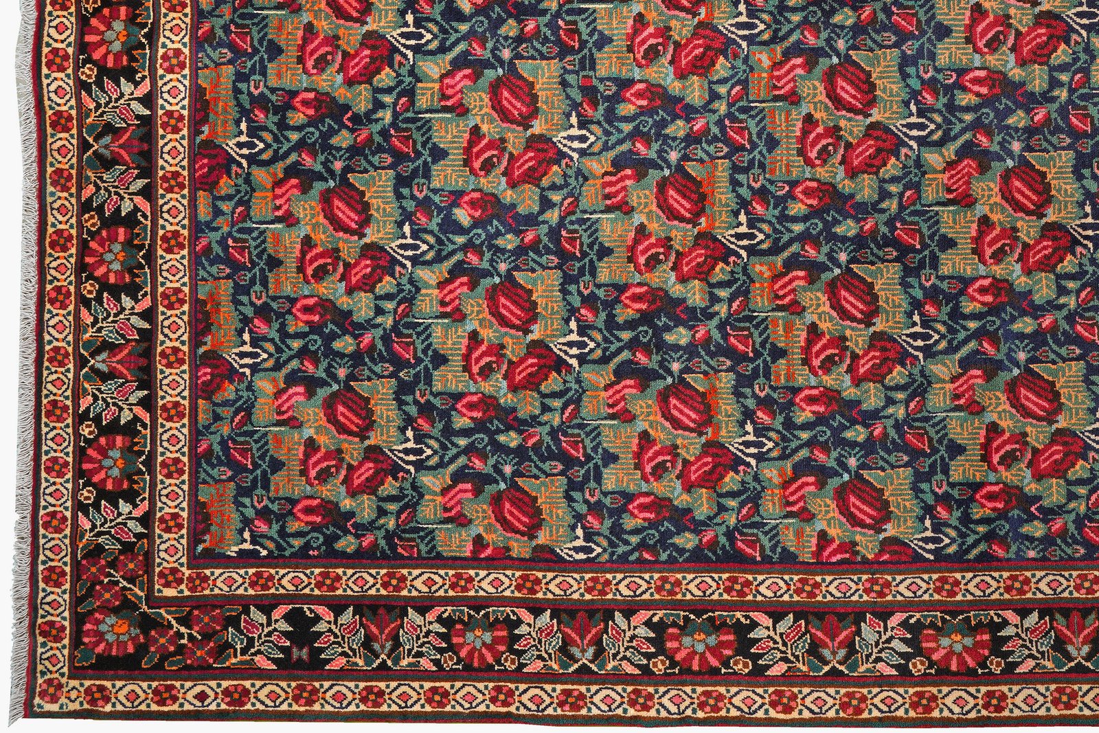 Afshar — Hand-knotted, 210x295 cm, Blue, 100% Virgin Wool | View 3