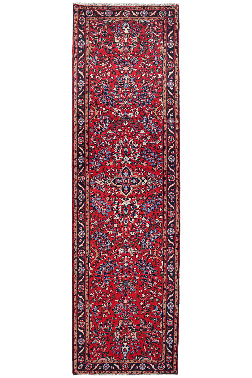 Mehreban — Hand-knotted, 87x310 cm, Red, 100% Virgin Wool | Main view