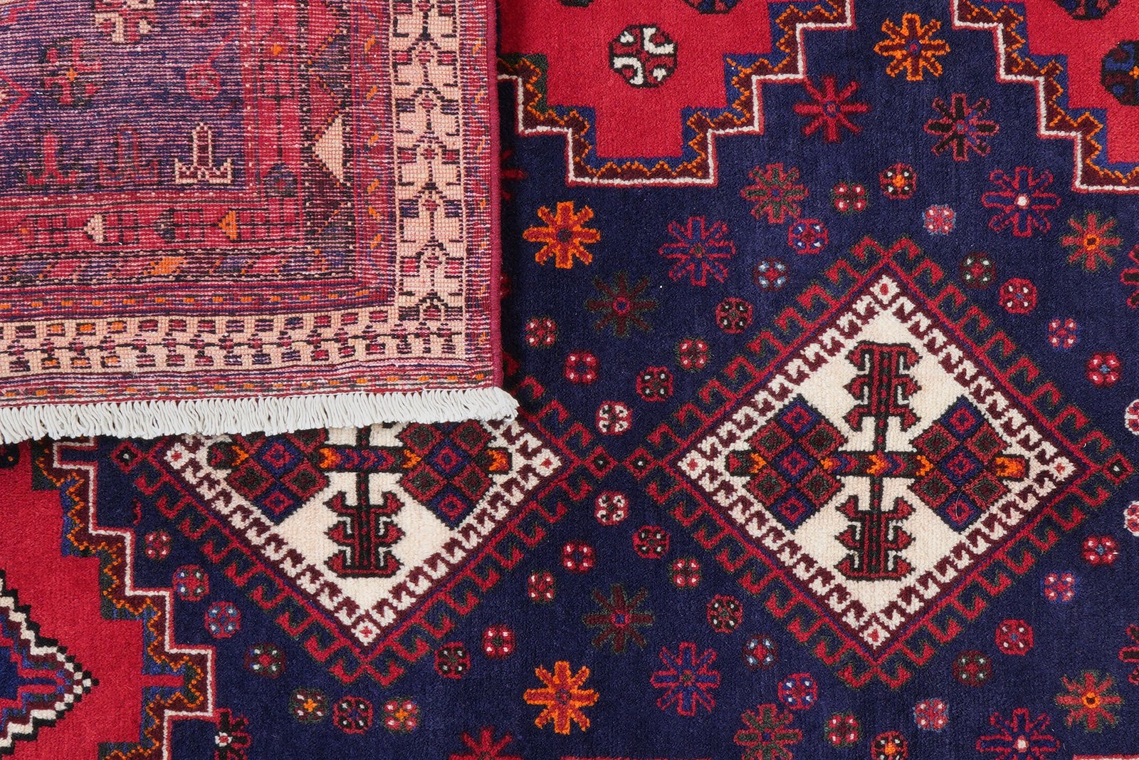 Afshar — Hand-knotted, 165x232 cm, Blue, 100% Virgin Wool | View 7