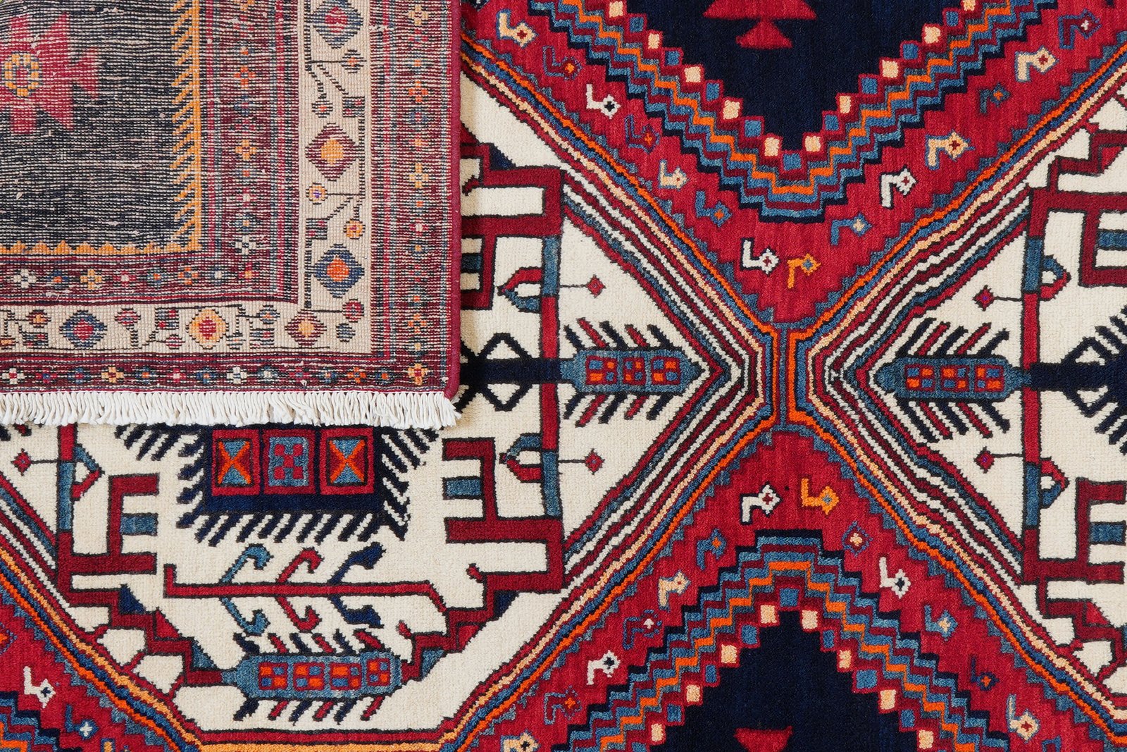 Afshar — Hand-knotted, 162x229 cm, Blue, 100% Virgin Wool | View 7