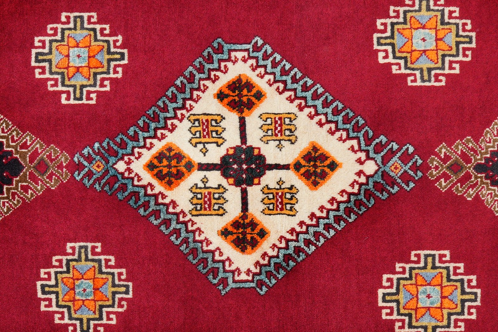 Gashgai — Hand-knotted, 81x192 cm, Red, 100% Virgin Wool | View 6