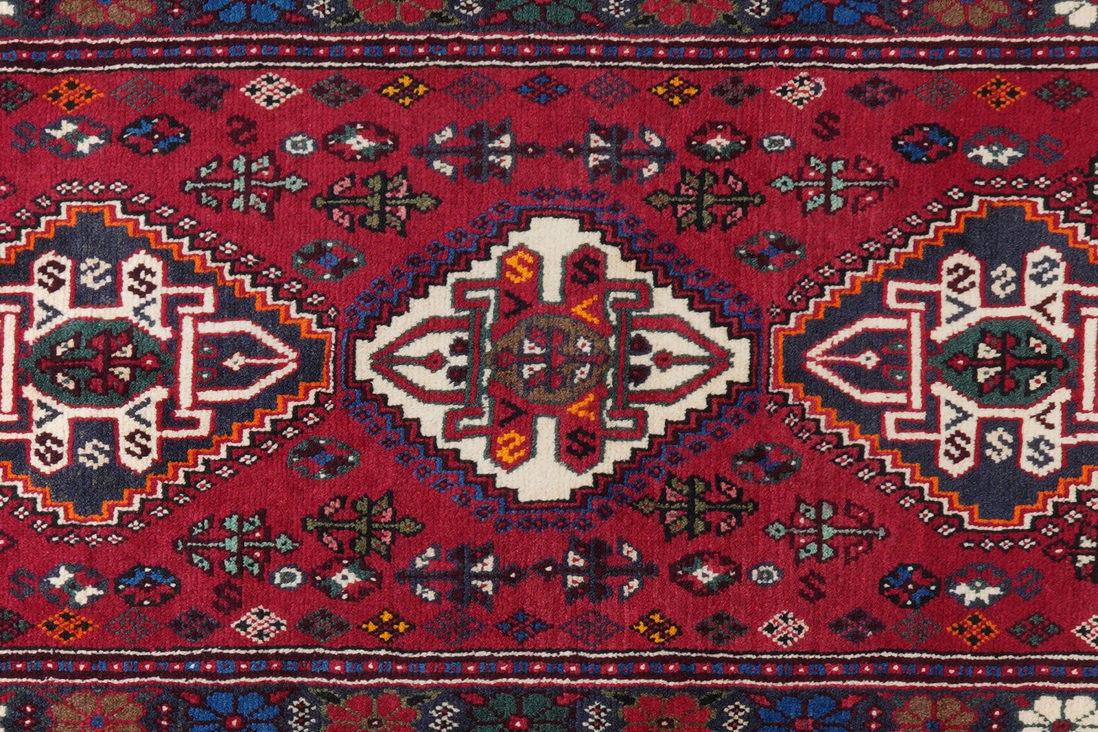 Gashgai — Hand-knotted, 80x295 cm, Red, 100% Virgin Wool | View 6