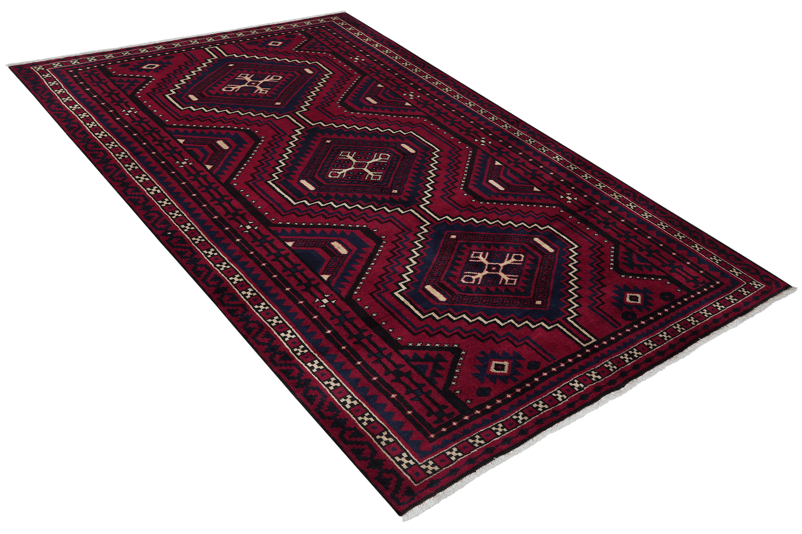 Lori — Hand-knotted, 169x260 cm, Red, 100% Virgin Wool | View 4