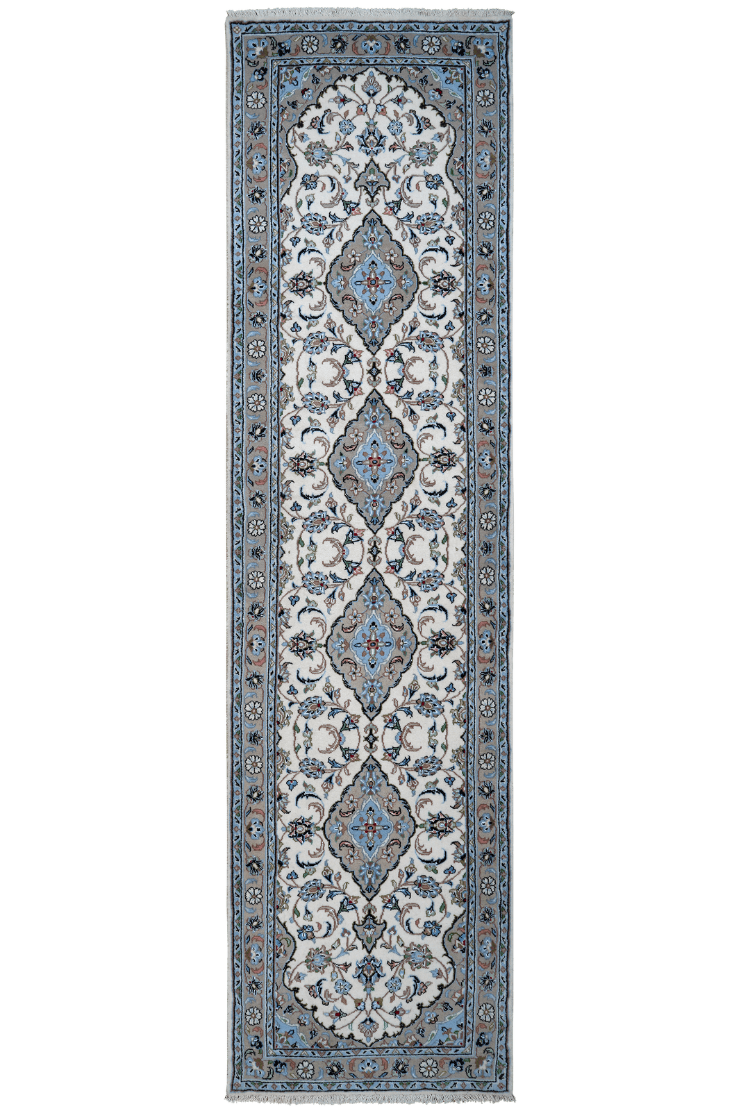 Yazd — Hand-knotted, 82x316 cm, Beige, 100% Virgin Wool | Main view