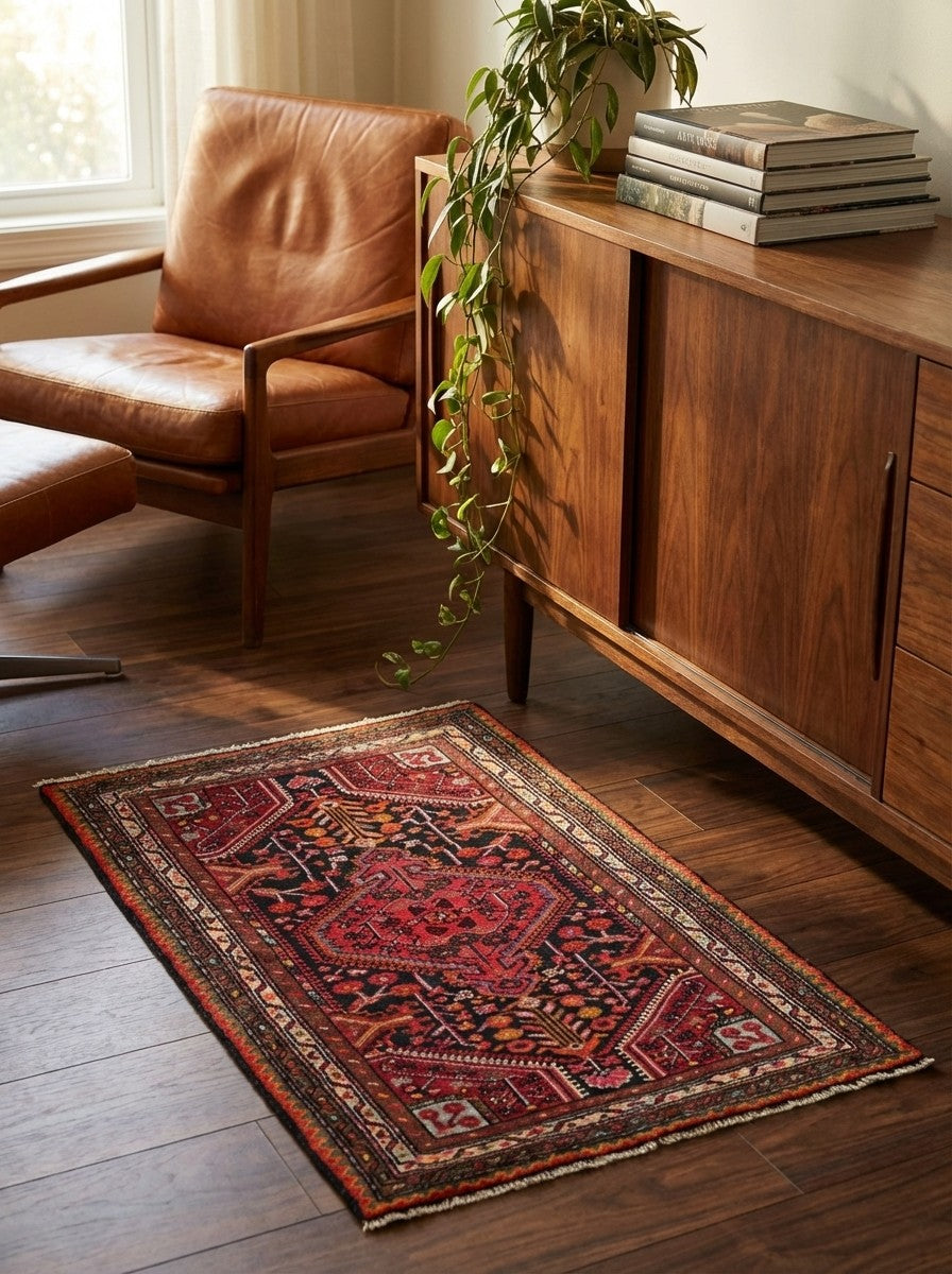 Toysarghan — Hand-knotted, 85x137 cm, Blue, 100% Virgin Wool | Back view