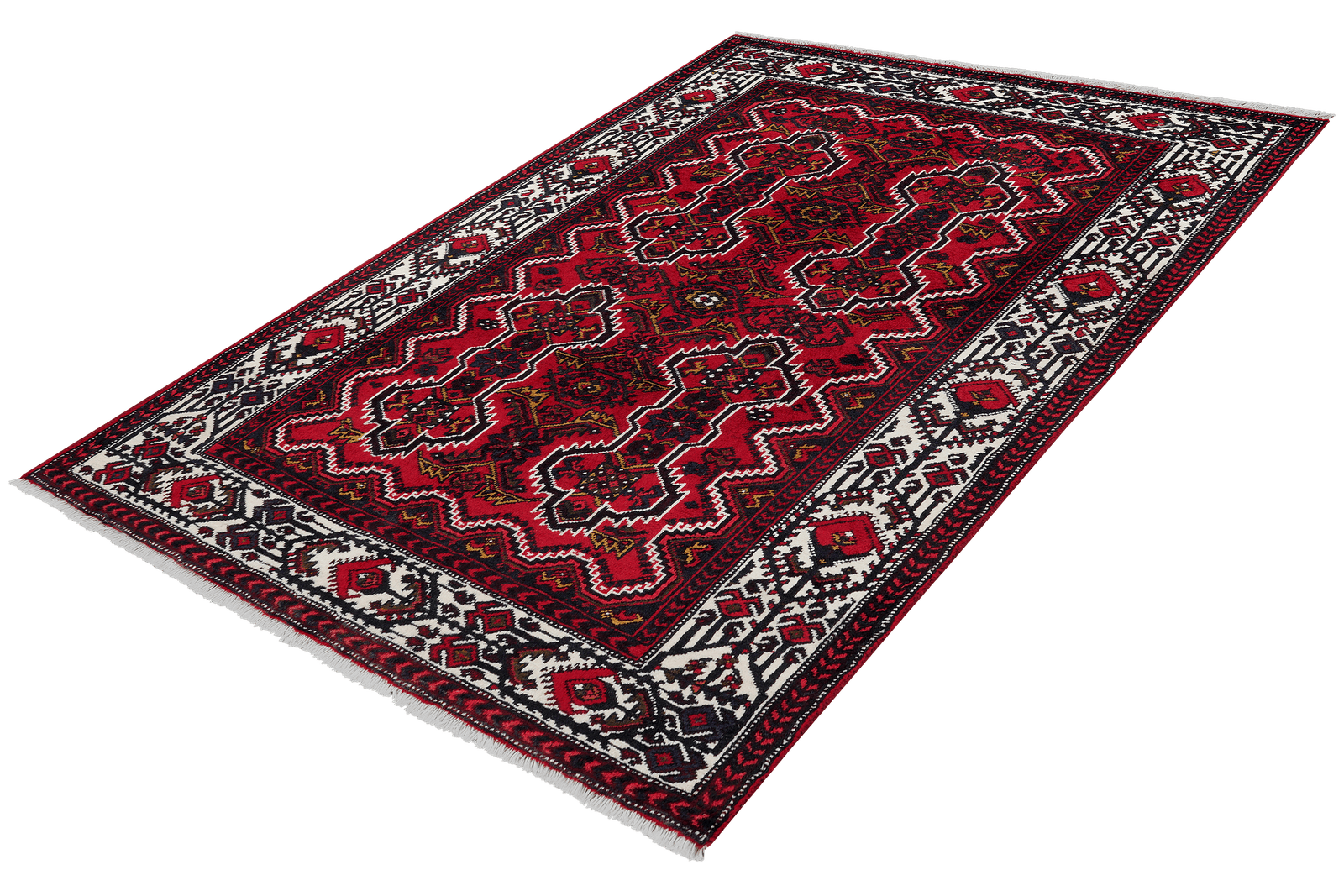 Bandereyhan — Hand-knotted, 113x156 cm, Red, 100% Virgin Wool | View 5