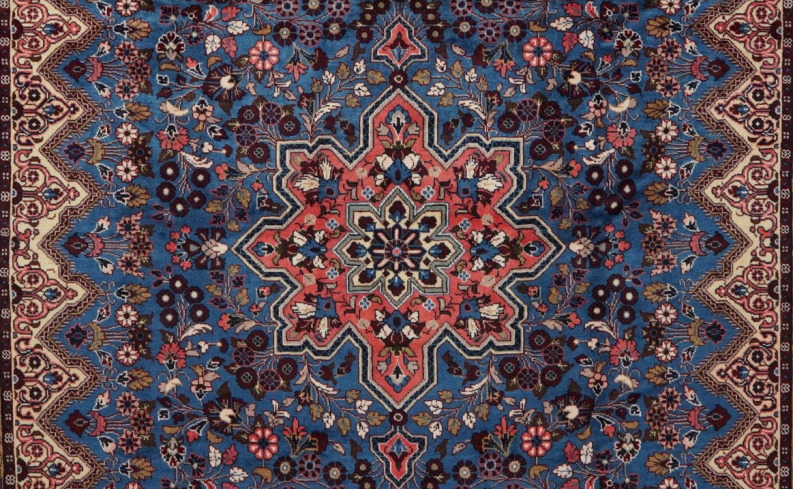 Mehreban — Hand-knotted, 261x307 cm, Blue, 100% Virgin Wool | View 4