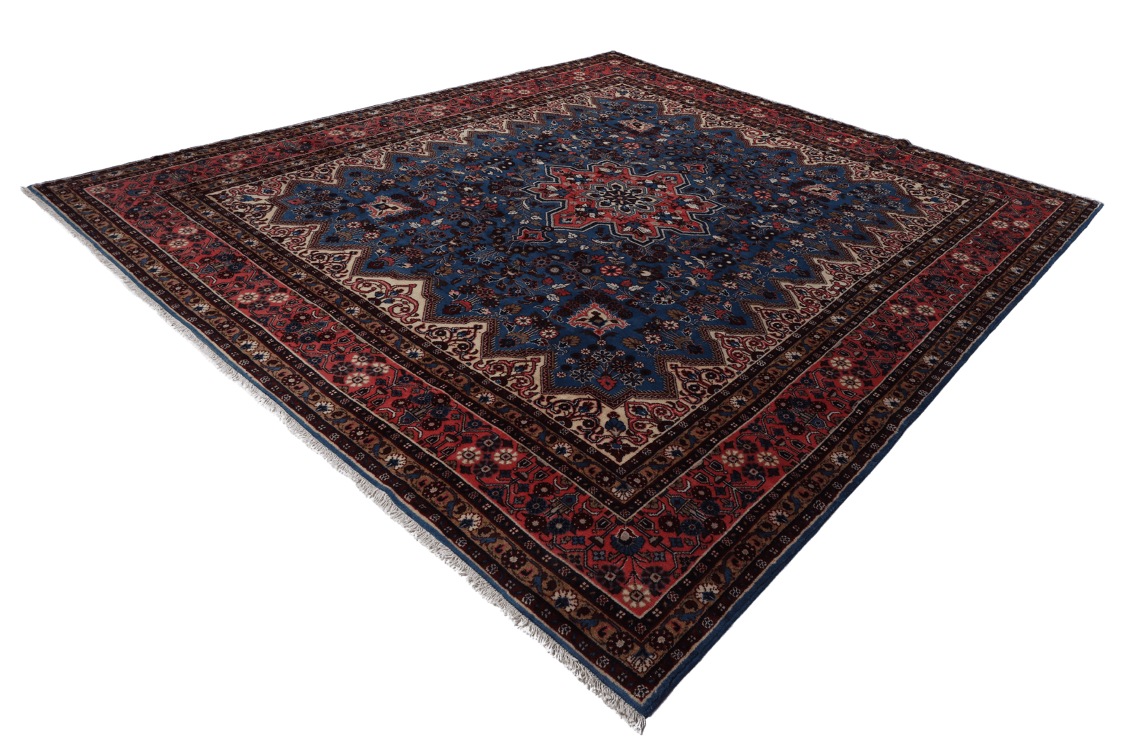 Mehreban — Hand-knotted, 261x307 cm, Blue, 100% Virgin Wool | View 6