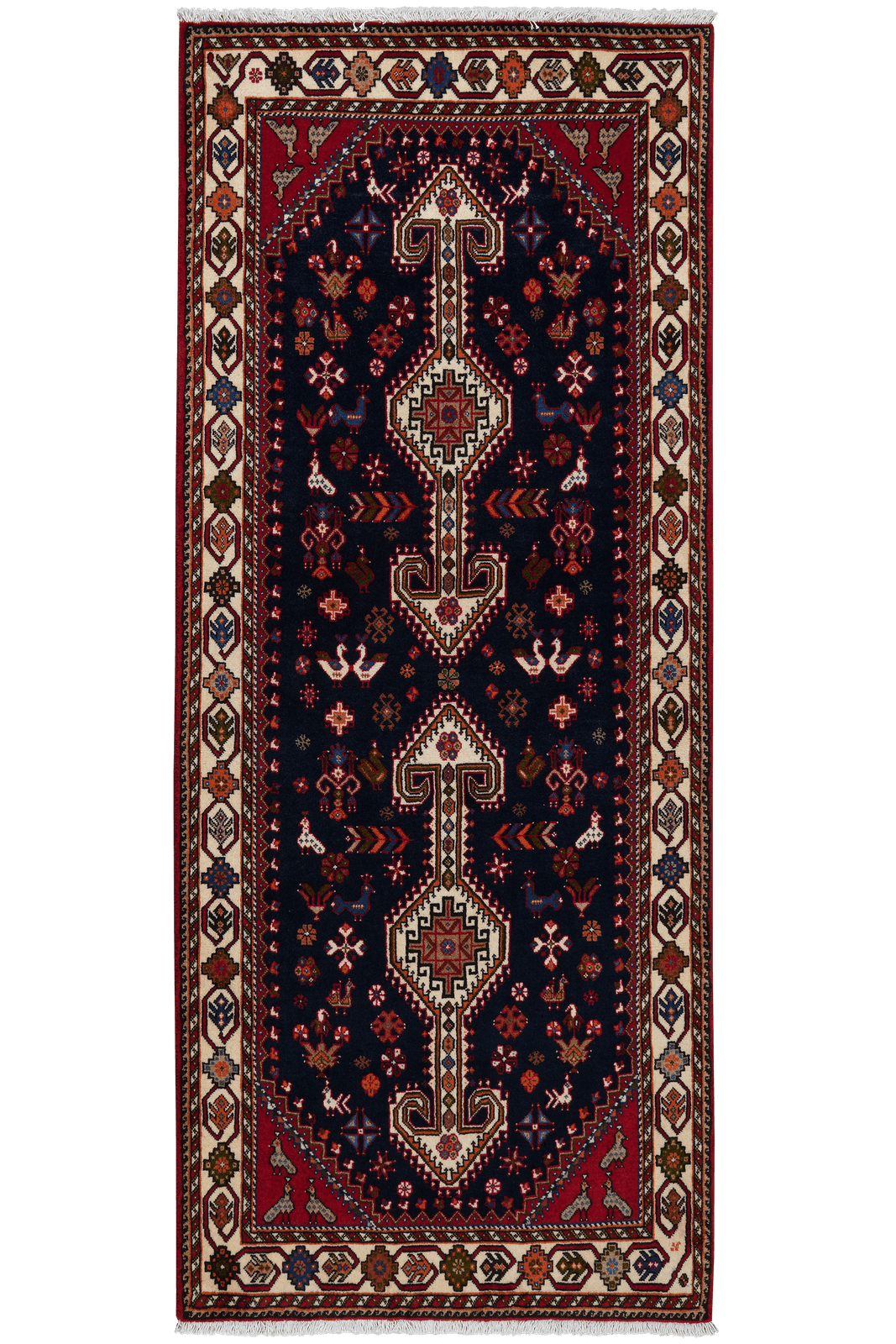 Nasrabad — Hand-knotted, 81x200 cm, Blue, 100% Virgin Wool | Main view