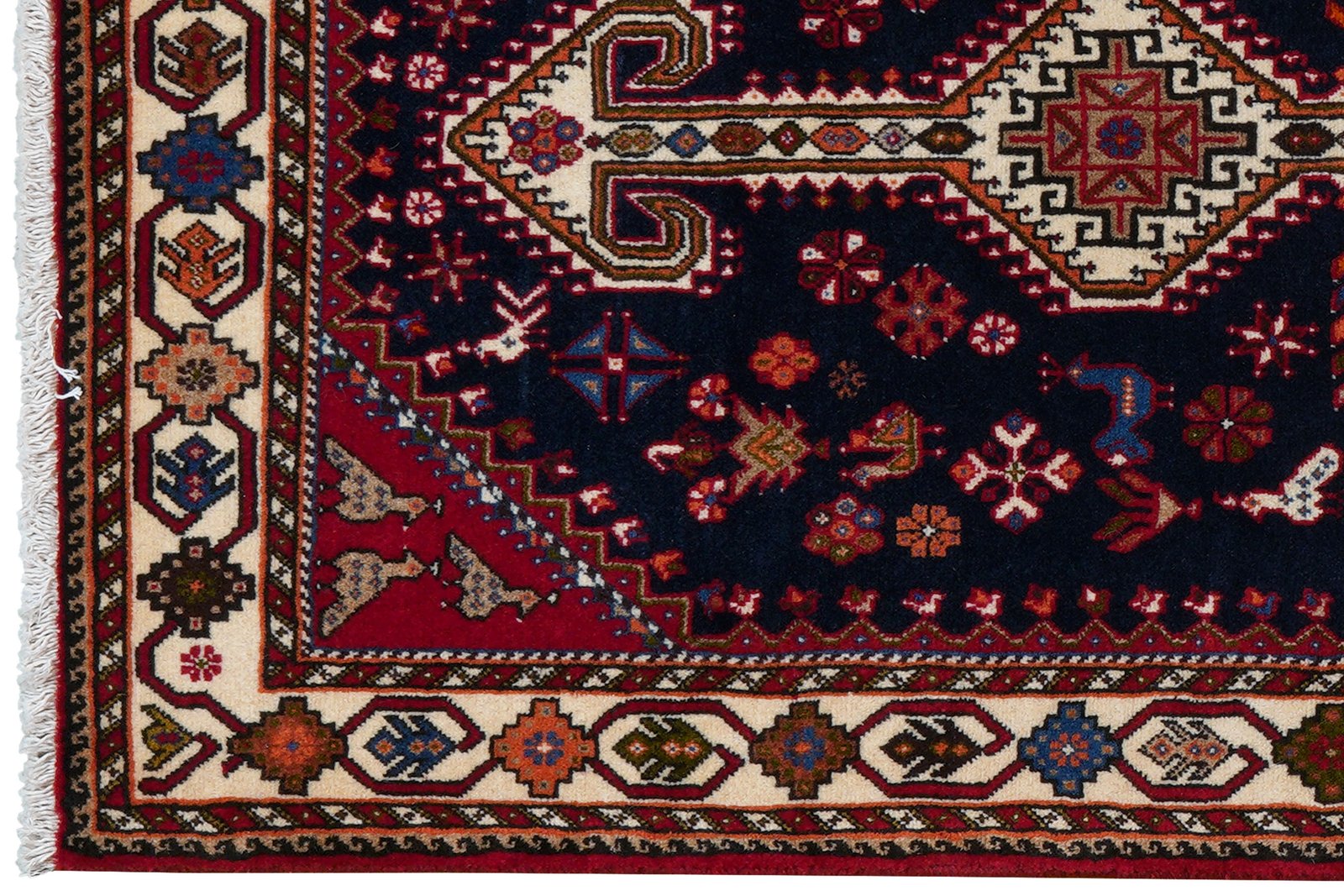 Nasrabad — Hand-knotted, 81x200 cm, Blue, 100% Virgin Wool | View 3