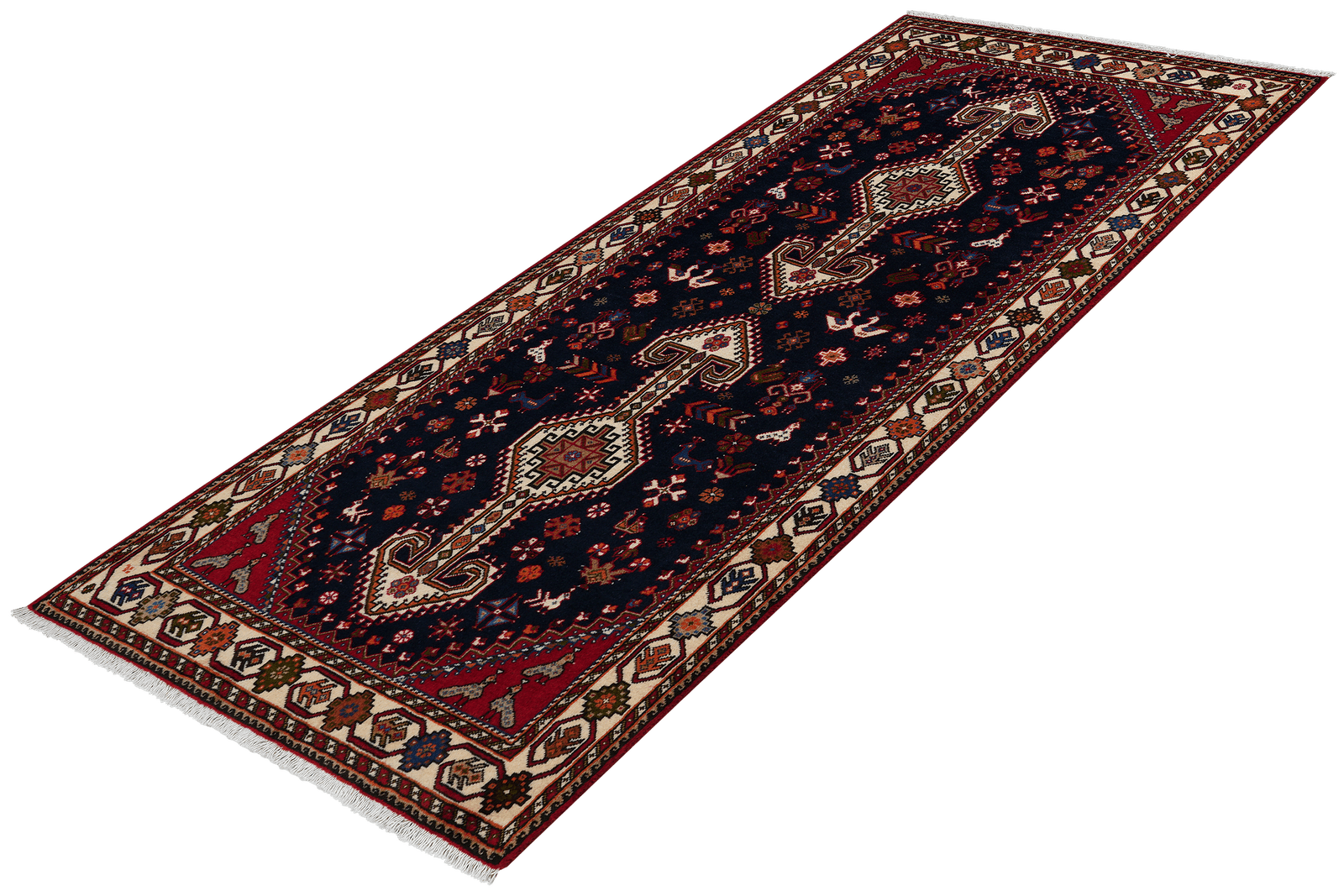 Nasrabad — Hand-knotted, 81x200 cm, Blue, 100% Virgin Wool | View 5