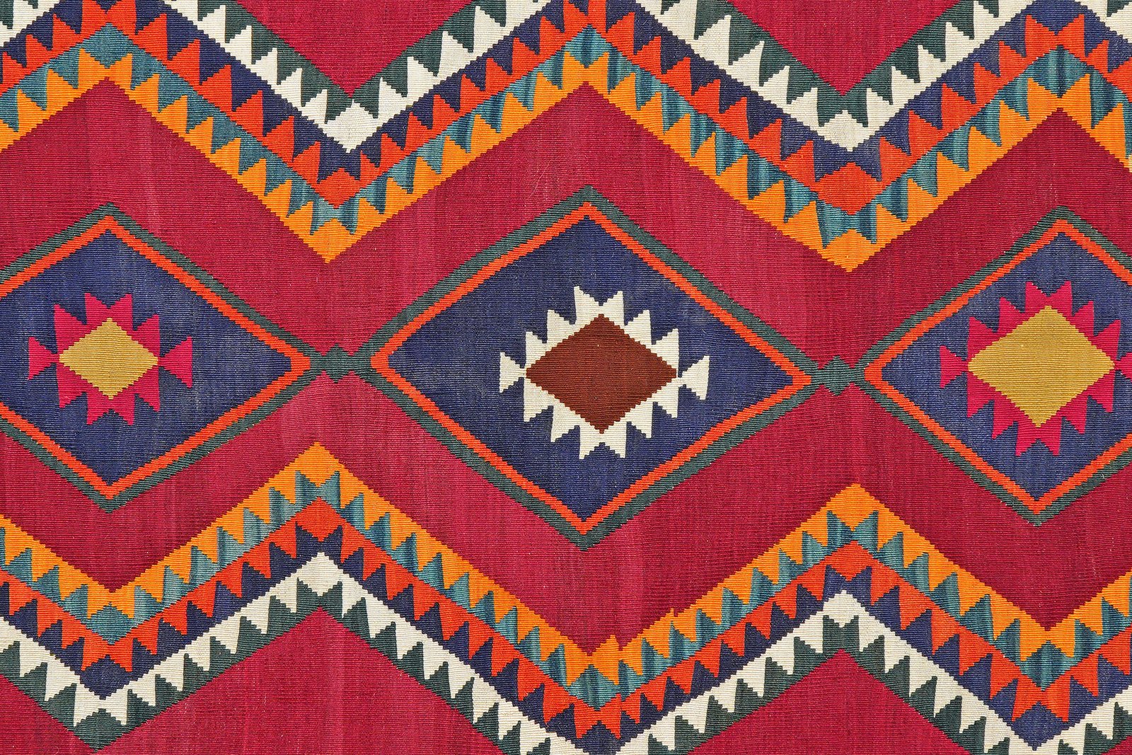 Kelim Gashgai Old — Handmade, 163x298 cm, Red, 100% Virgin Wool | View 5
