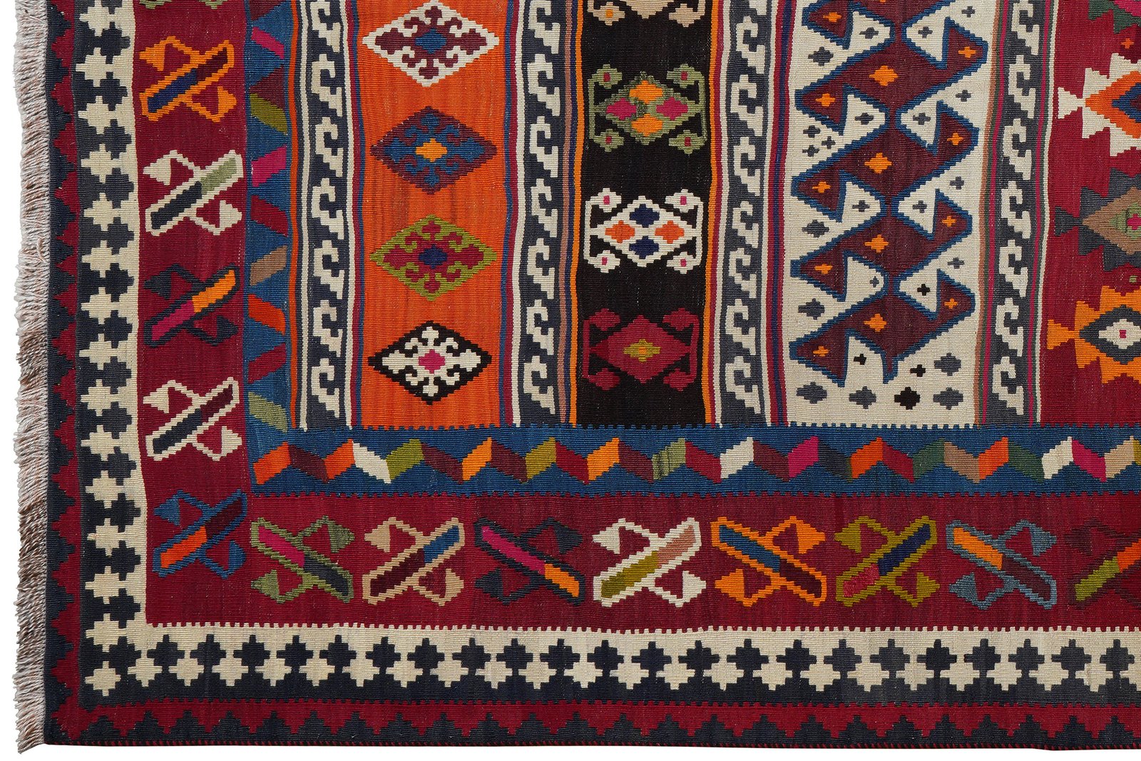 Kelim Gashgai Old — Handmade, 161x280 cm, Multicolor, 100% Virgin Wool | View 3