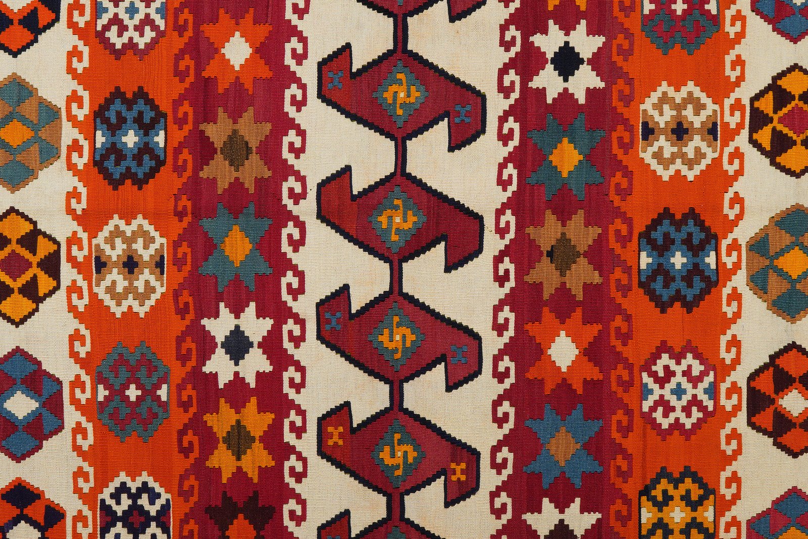 Kelim Gashgai Old — Handmade, 180x280 cm, Multicolor, 100% Virgin Wool | View 5
