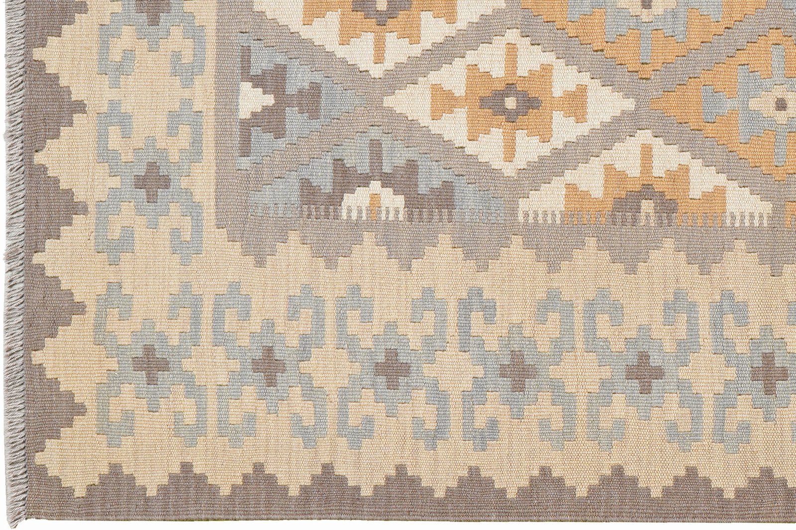 Kelim Gashgai — Handmade, 119x178 cm, Grey, 100% Virgin Wool | View 3