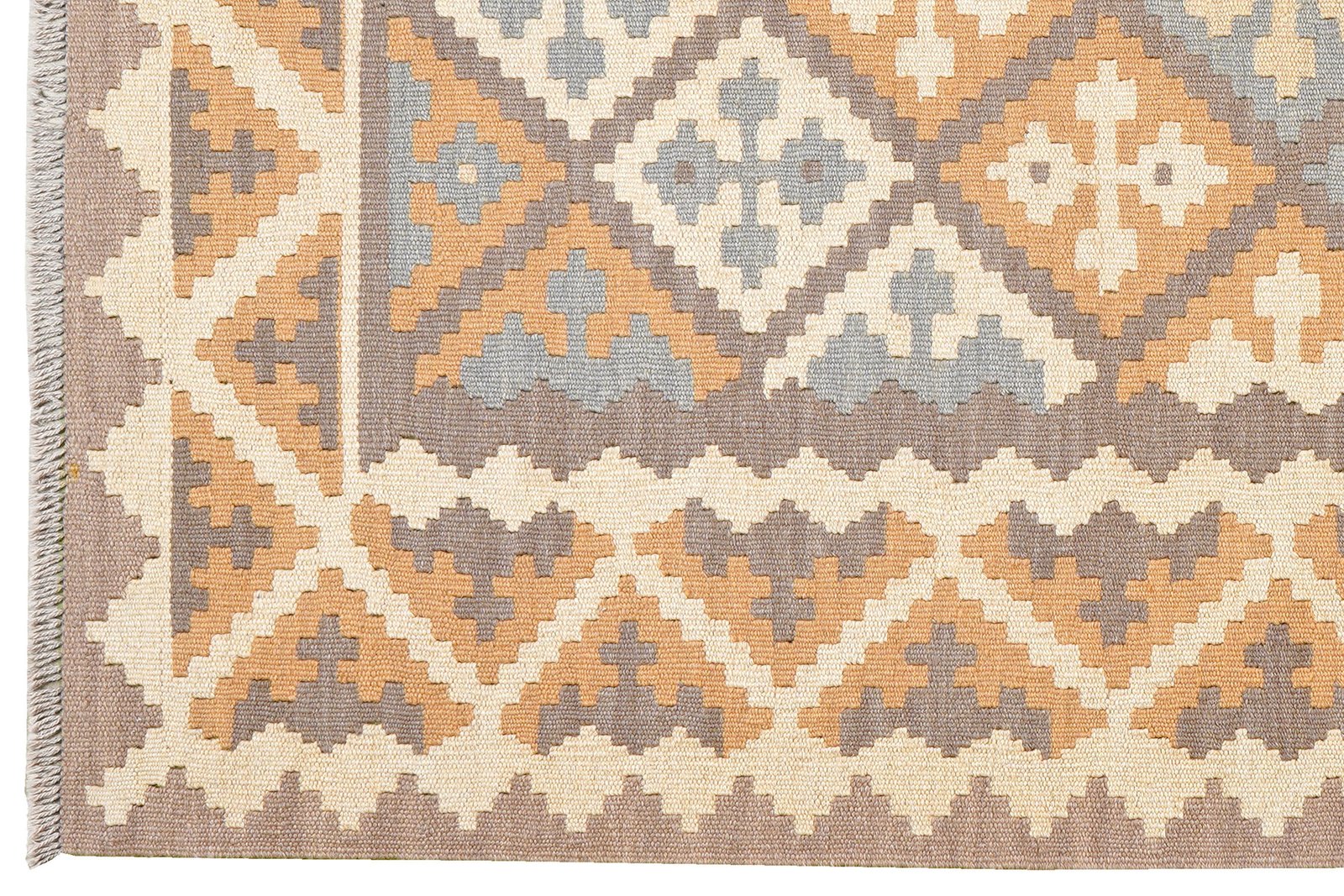 Kelim Gashgai — Handmade, 122x179 cm, Grey, 100% Virgin Wool | View 3