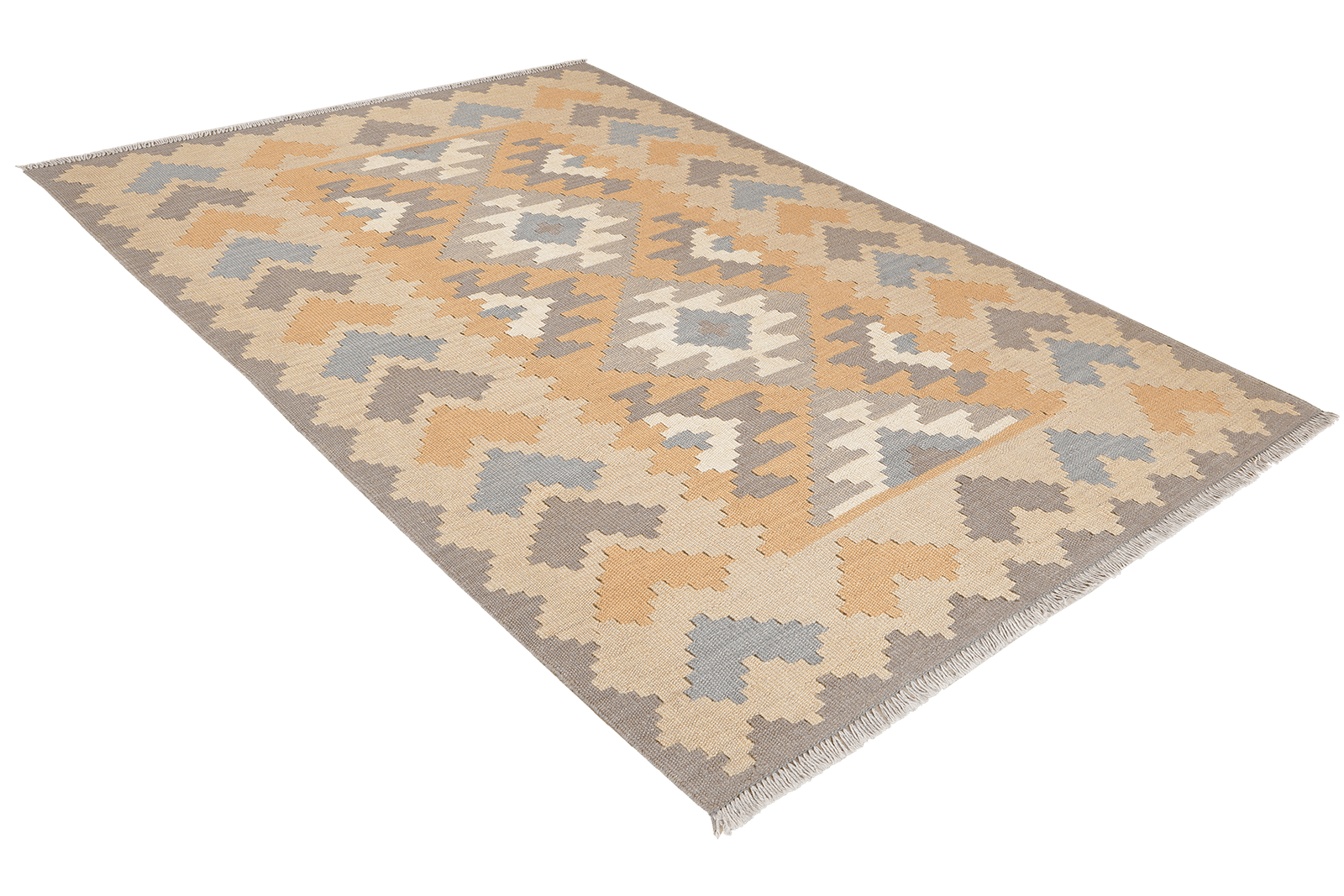 Kelim Gashgai — Handmade, 118x171 cm, Yellow, 100% Virgin Wool | View 4